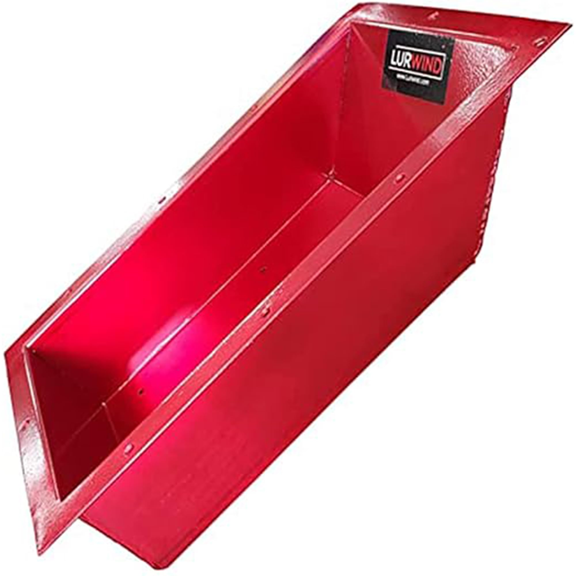 Lurwind Recessed Trolling Motor Foot Pedal Tray - Red Powder-Coated Aluminum, 19.375