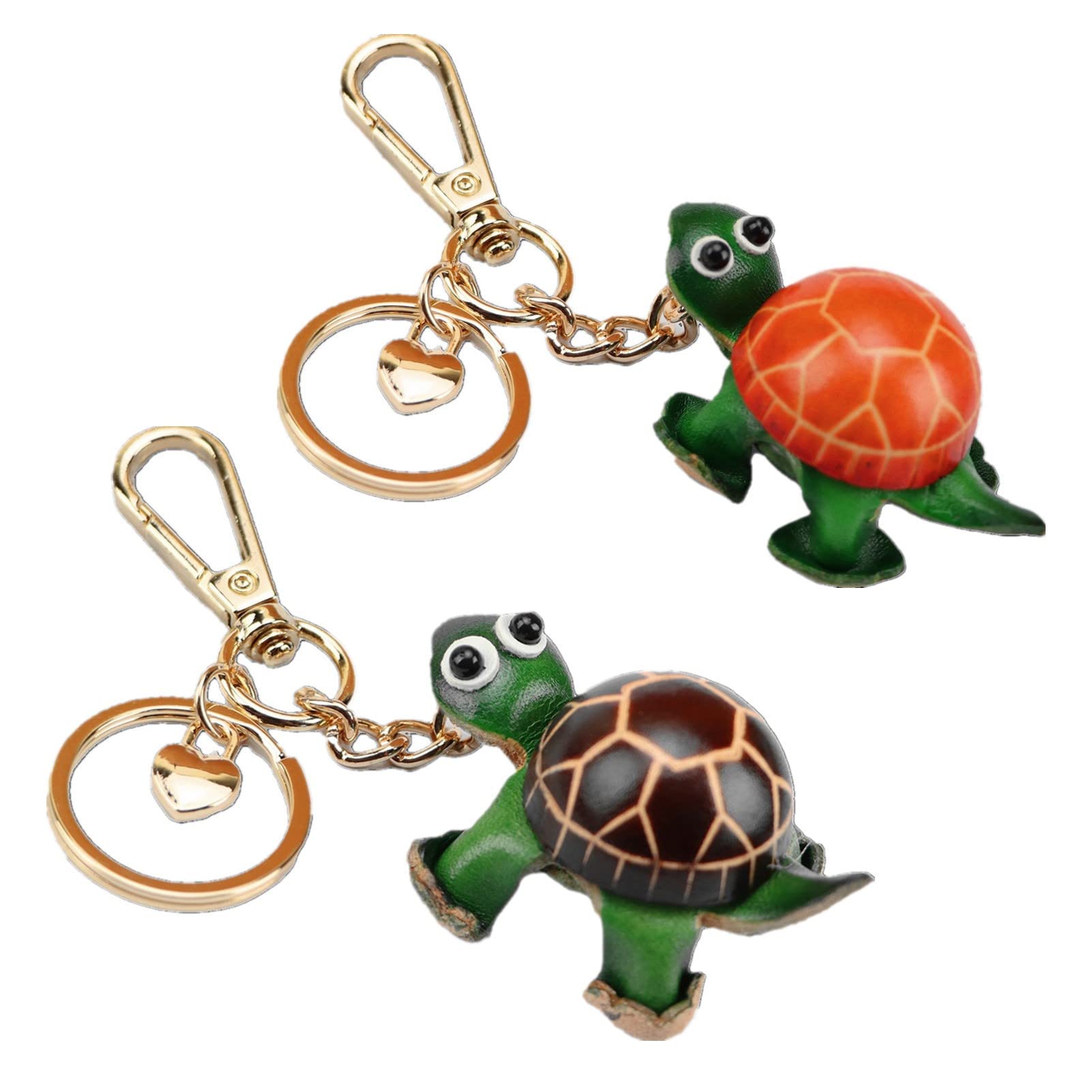 Handmade Cowhide Turtle Keychain for Men & Women - Cute Small Gift for Backpack, Purse, or Keys - Perfect for Travel, Gifts, and Everyday Use