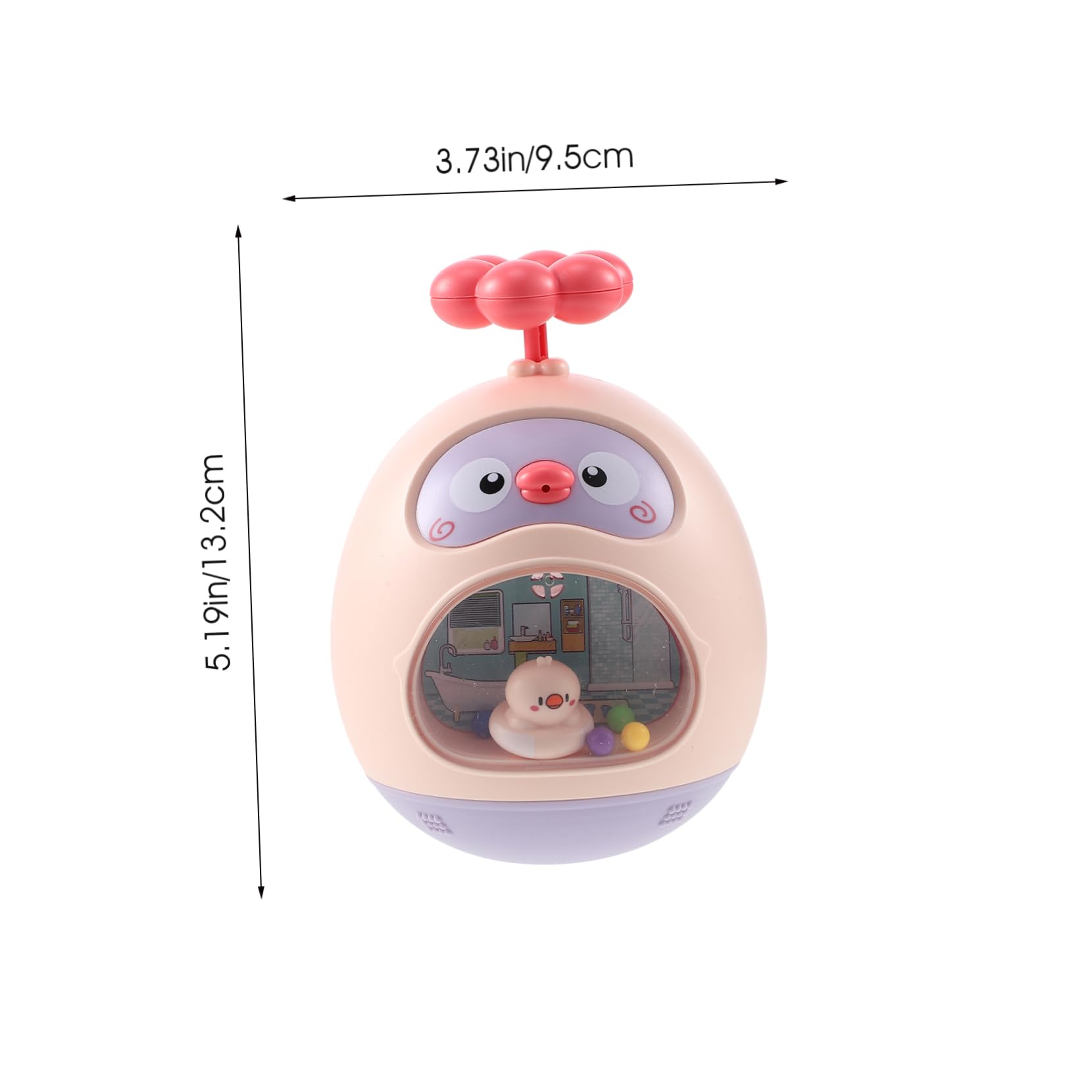 UPKOCH Animal Tumbler Toy for Babies - Bath Time Water Spray Toy, Non-Toxic ABS Plastic, Pink - Fun Sensory Play for Infants in Bathtub & Playtime