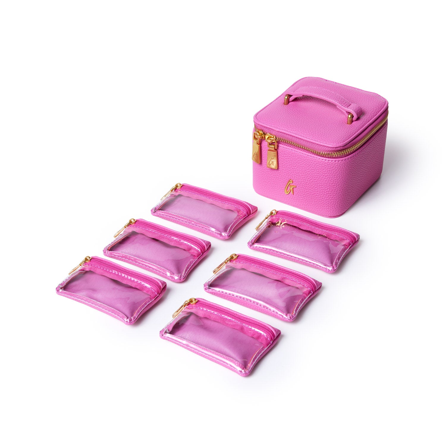 Stylish Hot Pink Pebble Jewelry Case - Compact & Durable Jewelry Organizer for Earrings, Rings & Necklaces - Perfect for Travel & Home Storage