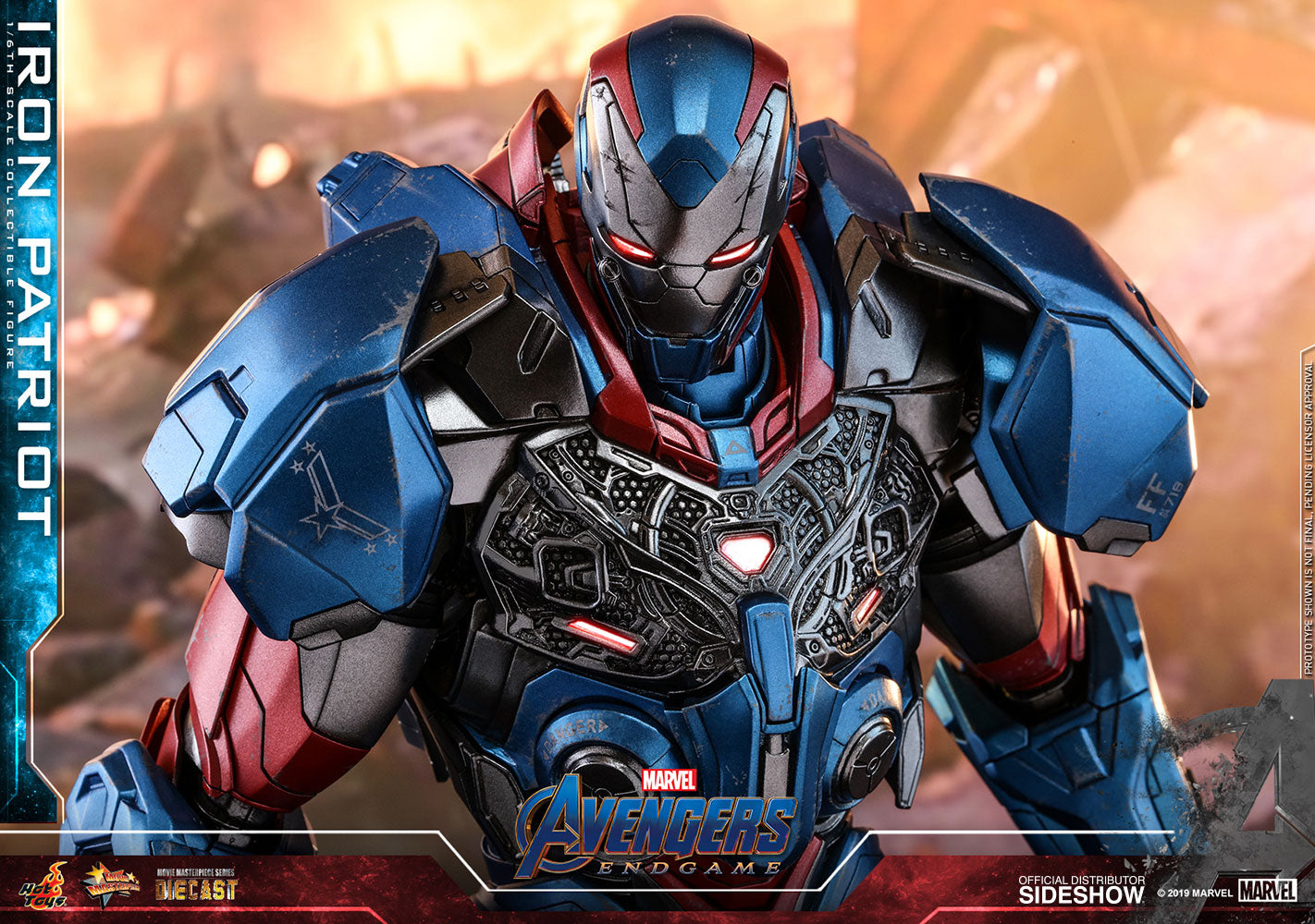 Hot Toys Marvel Avengers Endgame Iron Patriot 1/6 Scale Diecast Collectible Action Figure - Perfect for Display, Gifts & Superhero Fans