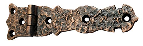 Adonai Hardware Abez Antique Cast Iron Cabinet Hinges - 5.6 Inch, 20 Pack, Antique Copper Finish - Vintage Style Hinges for Kitchen Cabinets, Furniture & DIY Home Improvement Projects