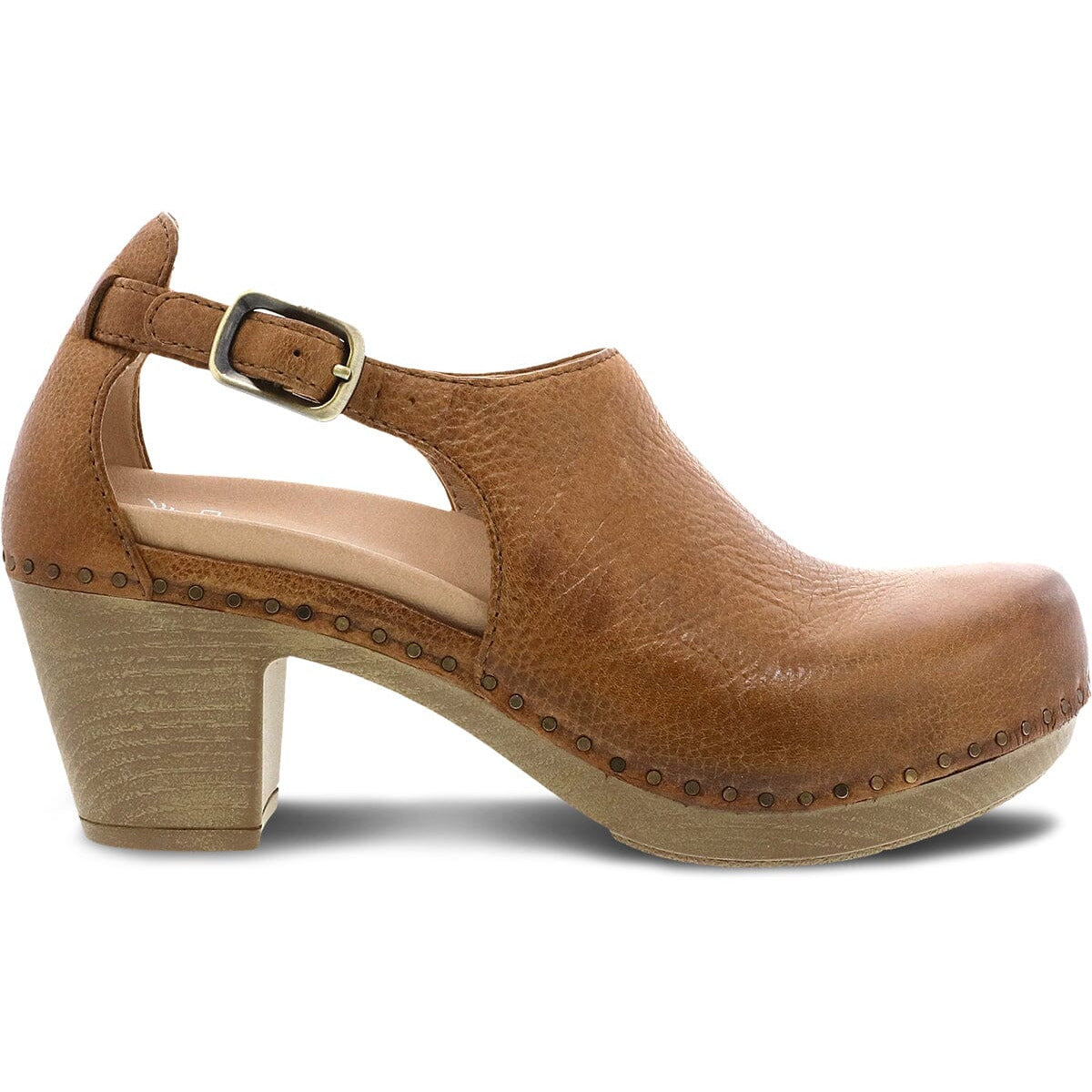 DANSKO SASSY MILLED BURNISHED Leather Clogs - Comfortable Slip-Resistant Shoes for Nurses, Chefs & Healthcare Workers