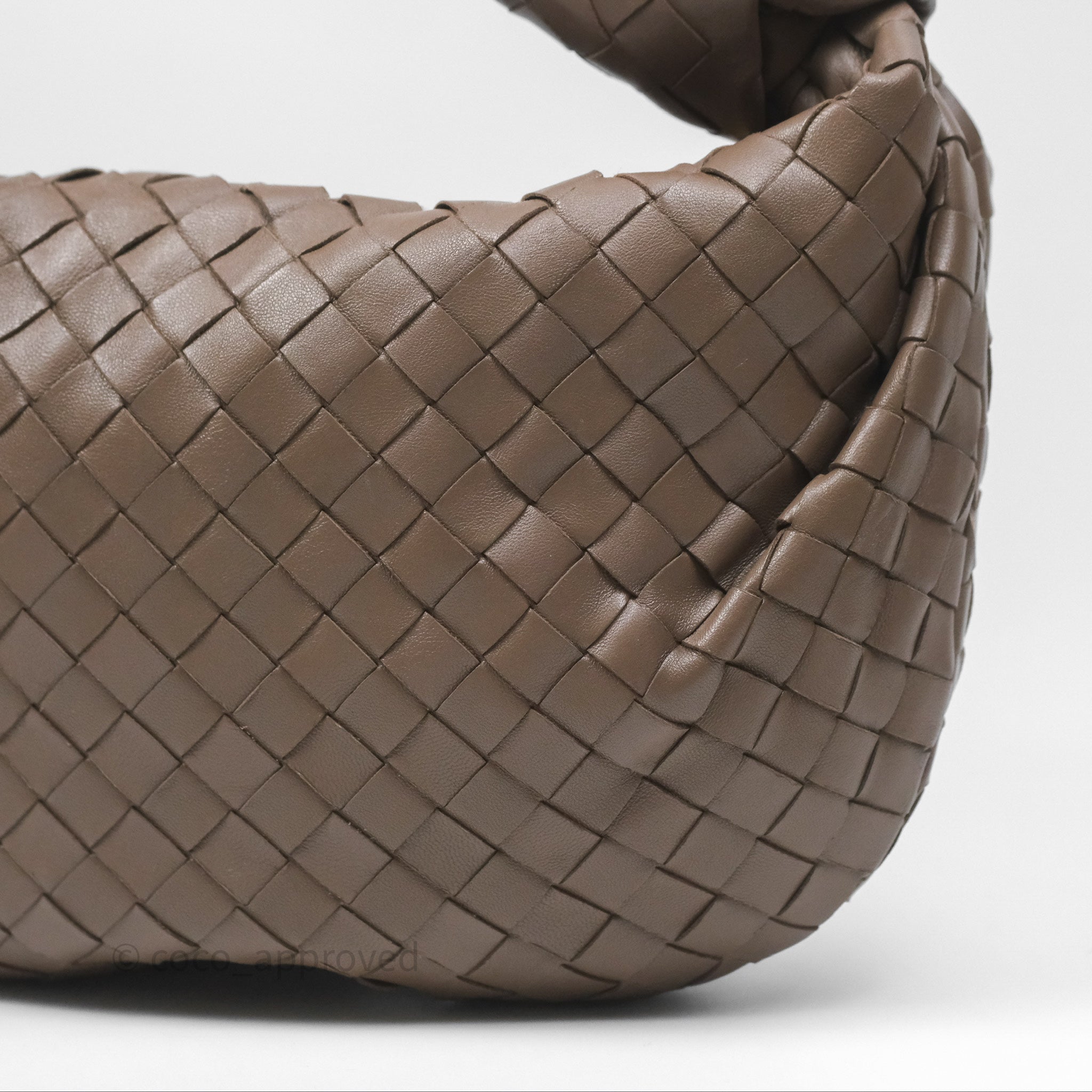 Bottega Veneta Small Jodie Bag in Brown Lambskin Leather with Gold Hardware - Luxury Crossbody Shoulder Bag for Women, Perfect for Date Night & Evening Events