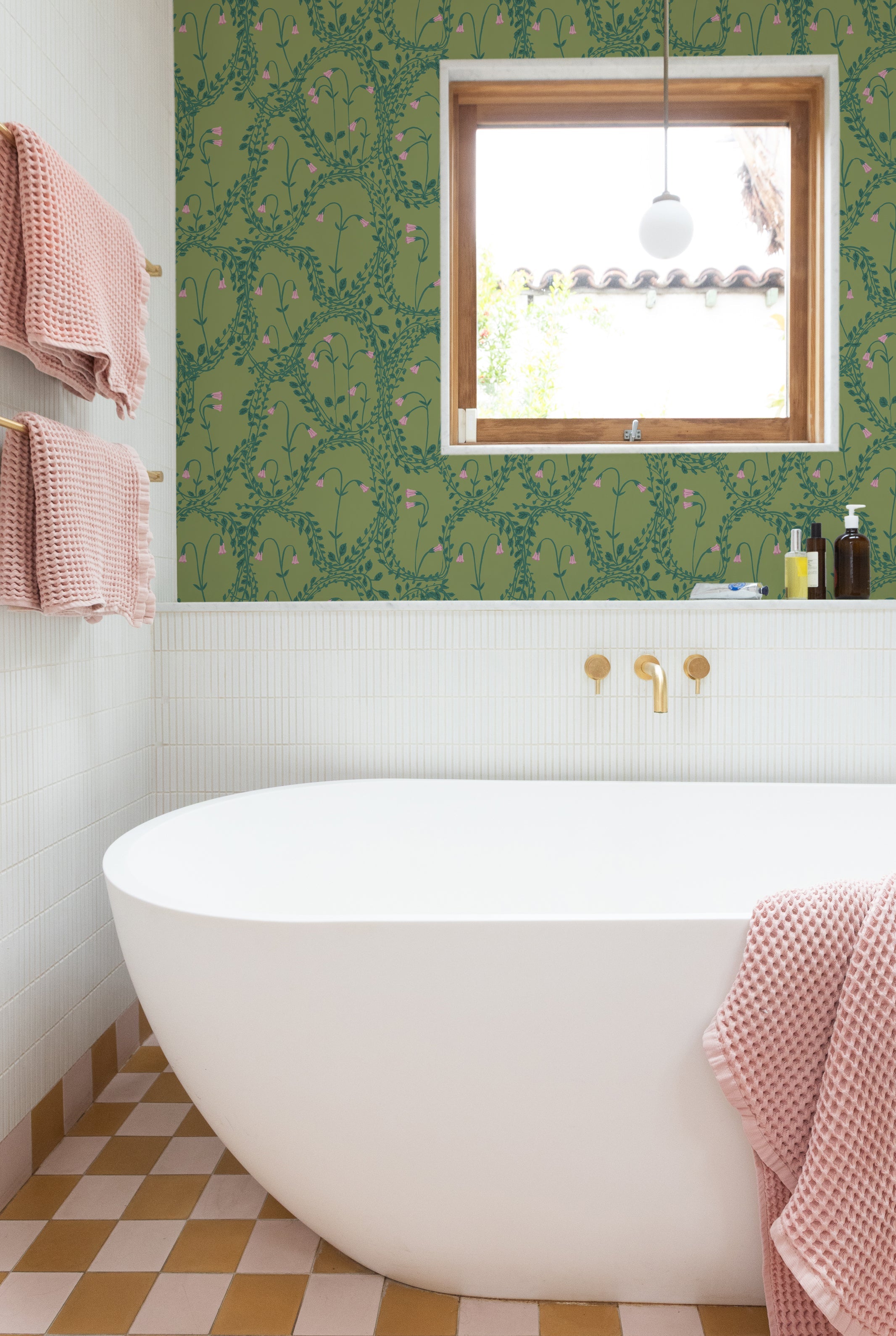 Linnea Wallpaper by Sarah Jessica Parker – Elegant Moss Design for Modern Home Decor | Perfect for Living Rooms, Bedrooms & Offices