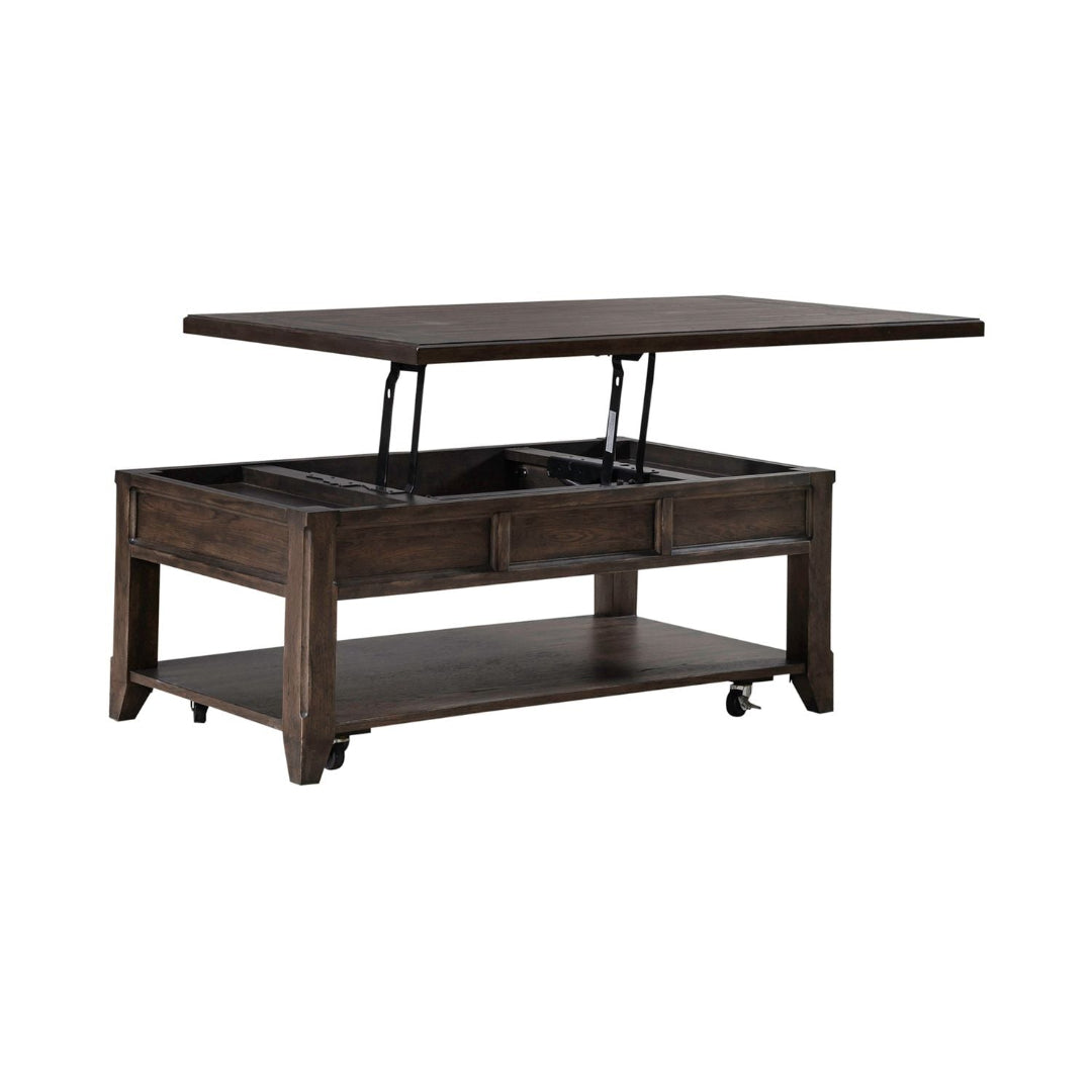 Paradise Valley Lift Top Coffee Table with Storage - Modern Convertible Cocktail Table for Living Room, Office & Small Spaces - Perfect for Entertaining, Working & Relaxing