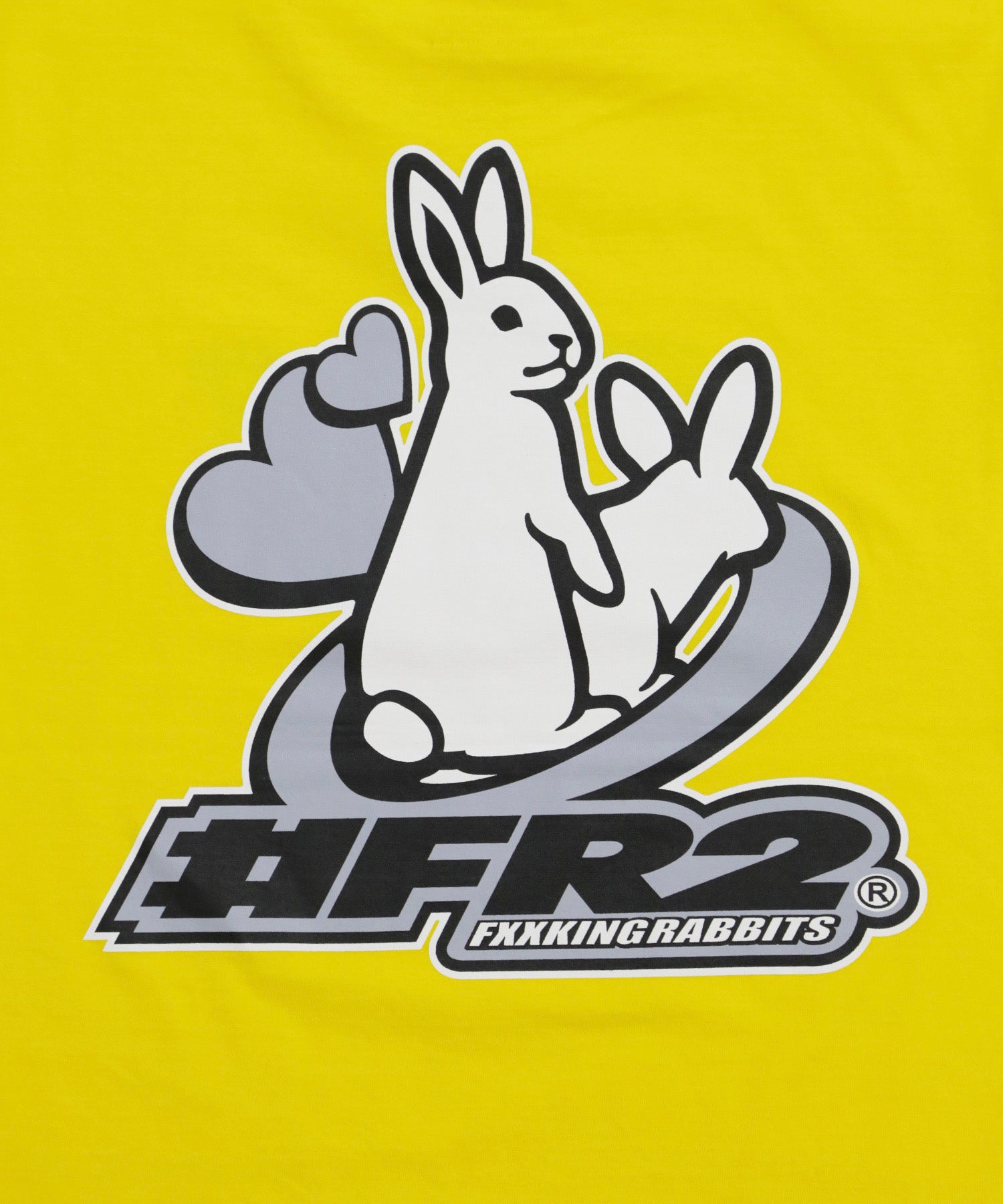 FR2 Heart Icon Graphic T-Shirt for Men - Yellow Cotton Tee - Casual Streetwear & Everyday Wear