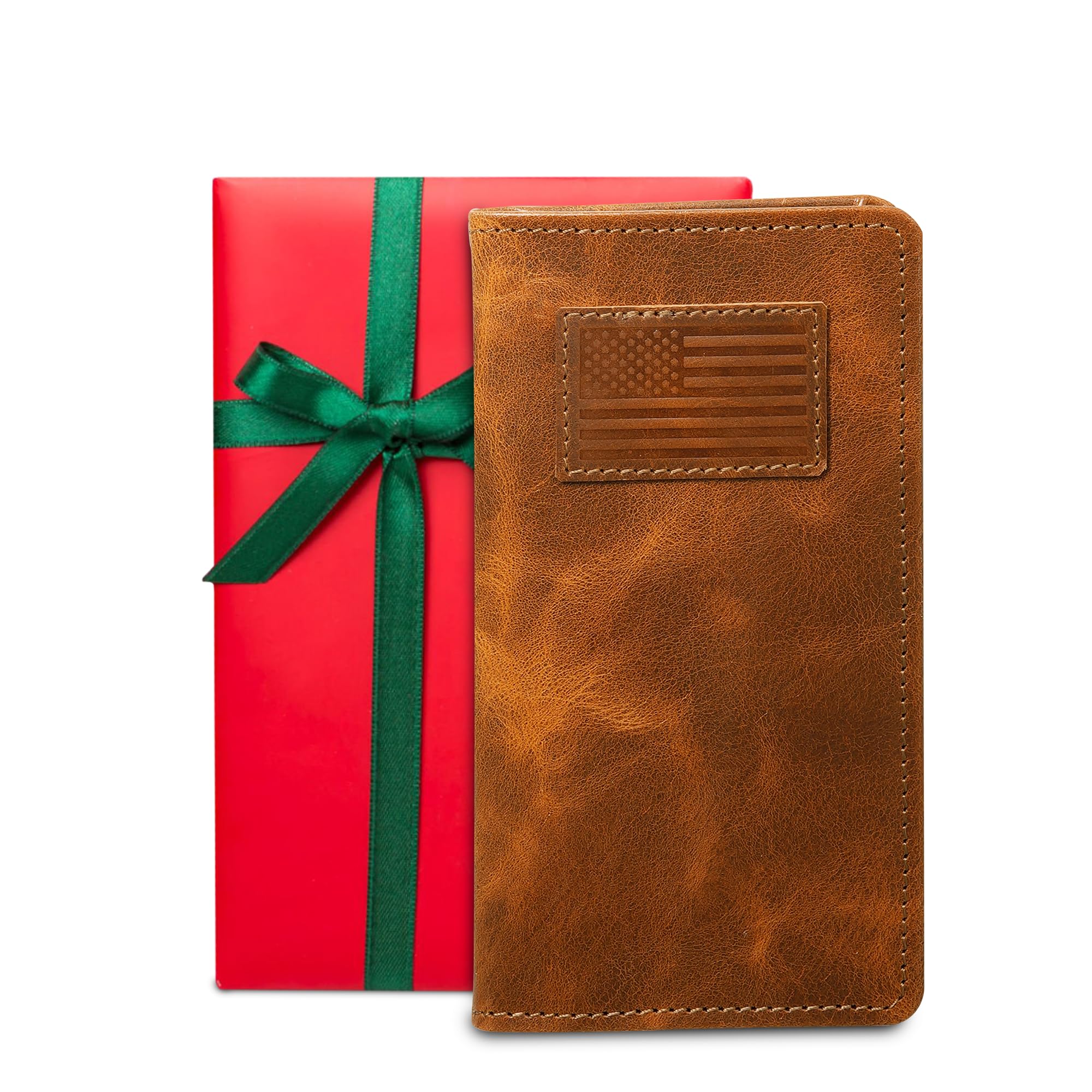 Premium Full-Grain Leather Bifold Wallet for Men - Classic Western Cowboy Wallet with RFID Protection - Durable Rodeo & Checkbook Cover - Perfect Gift for Him - Ideal for Everyday Use, Travel & Outdoor Adventures