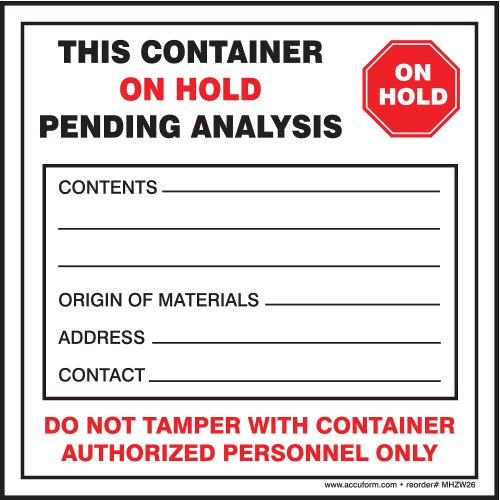 Accuform 6 Inch Wide Paper Labels - Pack of 250 | Durable Office & Shipping Labels for Business, Inventory & Organization