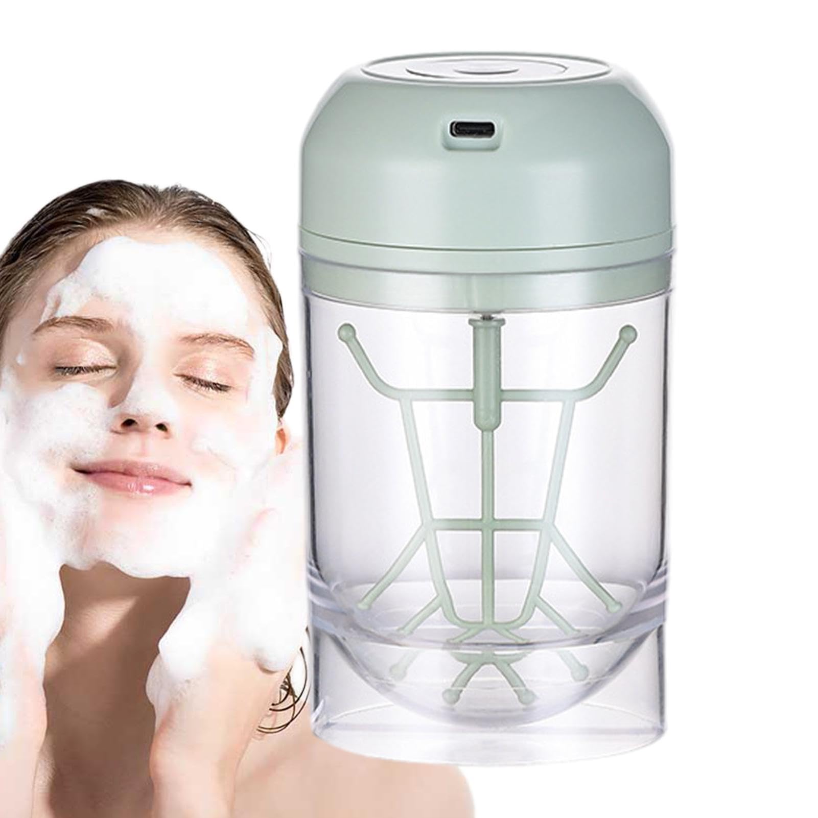 Electric Facial Foam Cleanser & Bubble Maker - Marshmallow Whip Foam Machine for Deep Skin Cleansing | Portable Facial Cleansing Tool for Women & Girls | Perfect for Daily Skincare Routine & Spa Days