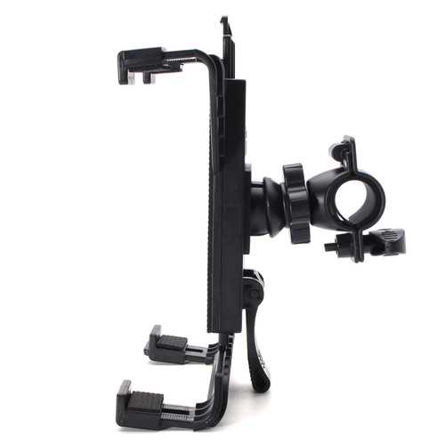 360° Rotating Adjustable Microphone Stand with Tablet Holder - Compatible with 7-10 Inch iPads, Tablets & Smartphones - Perfect for Karaoke, Live Streaming & Music Performances