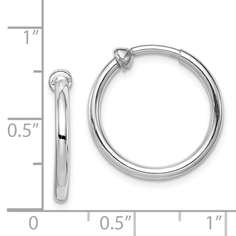 925 Sterling Silver Tube Hoop Earrings 19mm - Hypoallergenic Dainty Hoops for Women - Perfect for Everyday Wear, Parties & Gifts