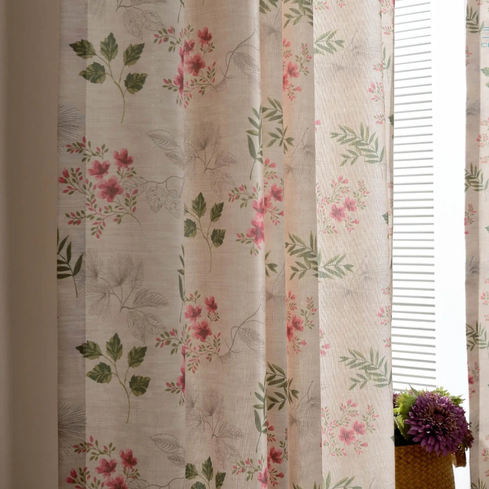Kiana Cottage Garden Floral Blackout Curtains - Custom Window Treatments for Bedroom, Living Room & Nursery - Light Blocking Thermal Insulated Drapes