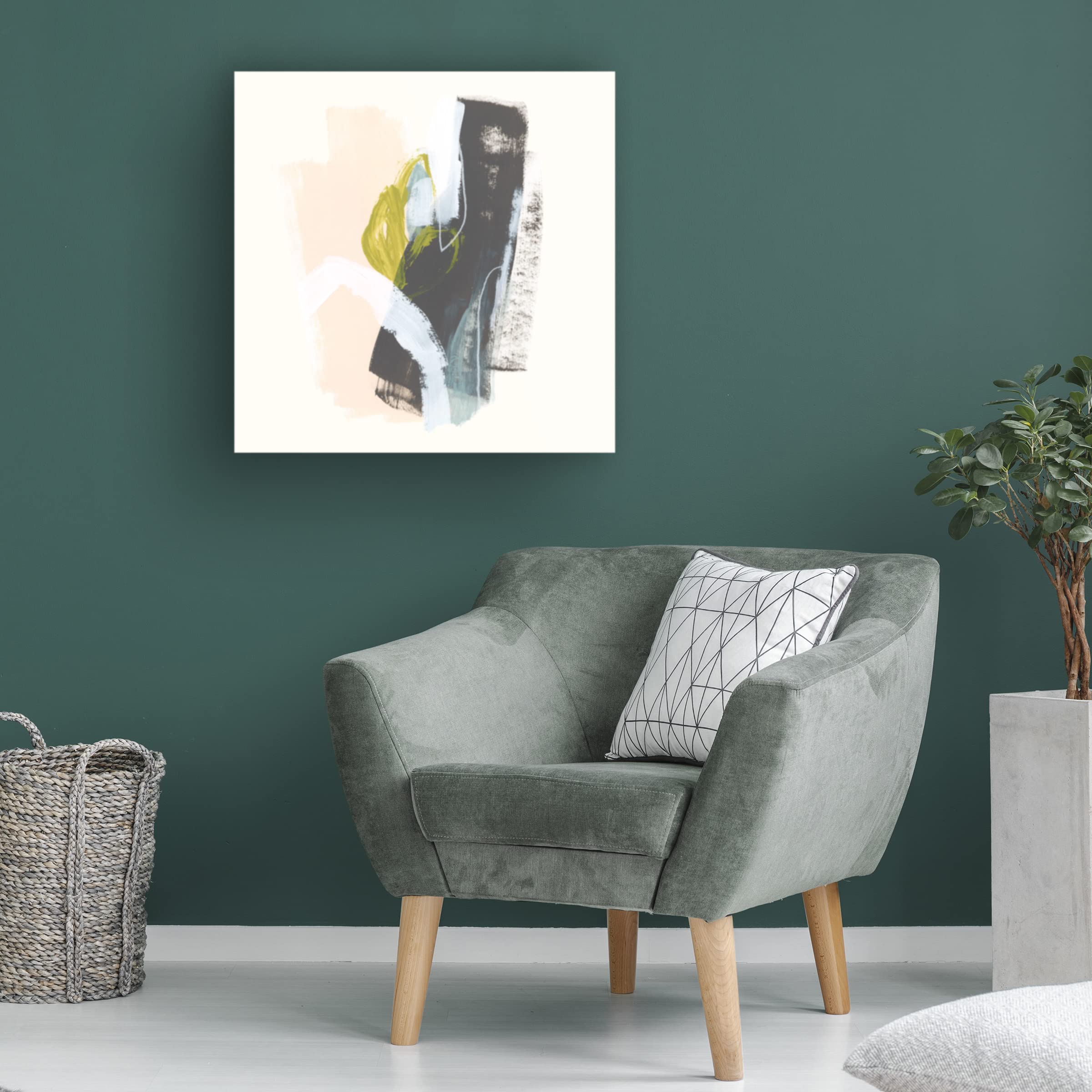 Trademark Fine Art 'Mixed Metaphor V' Canvas Wall Art Print by June Erica Vess - Modern Abstract Painting for Living Room, Bedroom & Office Decor