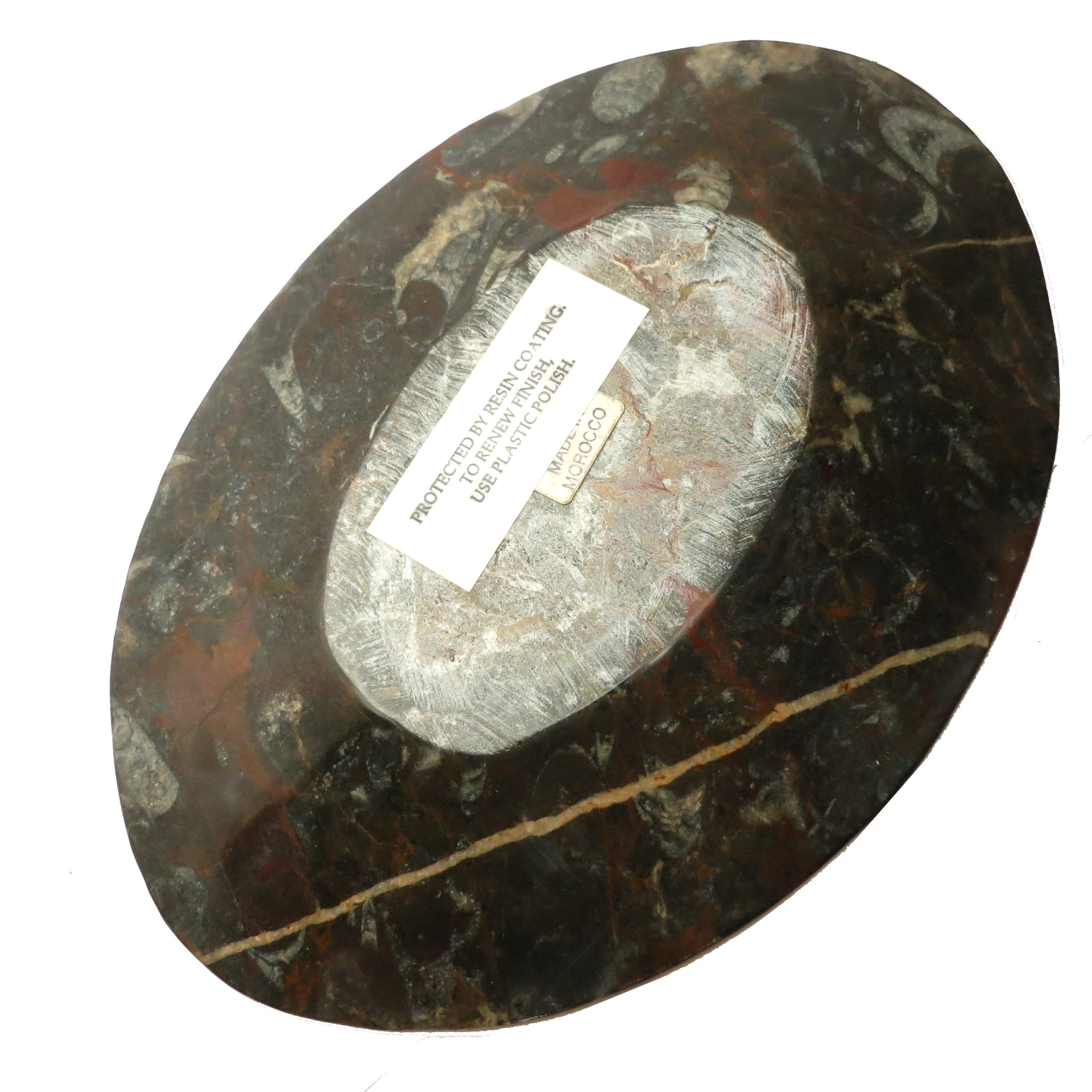 Orthoceras Fossil Black Stone Oval Serving Platter - Elegant Hostess Tray for Entertaining, Dinner Parties & Home Decor