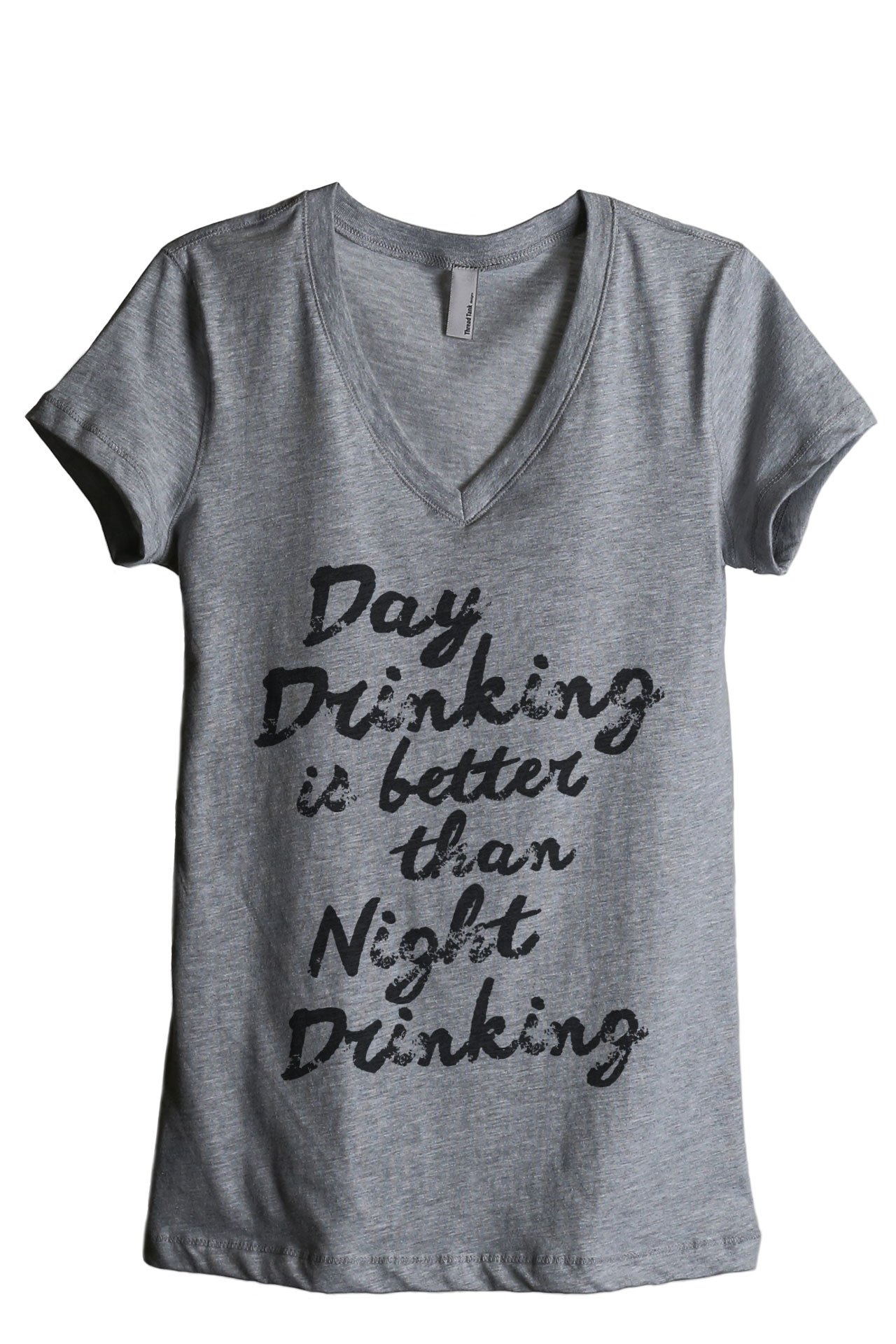Women's Fashion Relaxed V-Neck T-Shirt - Comfortable Day Drinking Tee for Casual Outings & Weekend Brunch
