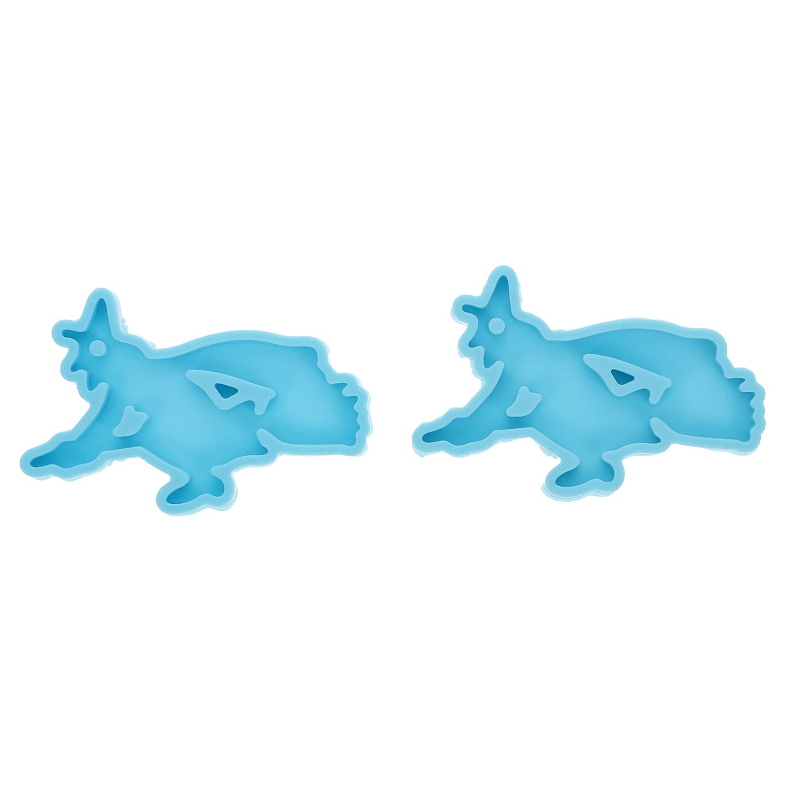 EXCEART 2Pcs Halloween Silicone Molds - Witch Broom Keychain & Dangle Earring DIY Resin Molds for Keyrings, Pendants, Fondant, Fudge - Perfect for Halloween Crafts, Party Favors & DIY Jewelry Making