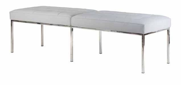 Florence Knoll Three-Seat Sofa Bench - Mid-Century Modern Upholstered Bench for Living Room, Entryway, or Bedroom - Durable & Stylish Home Furniture