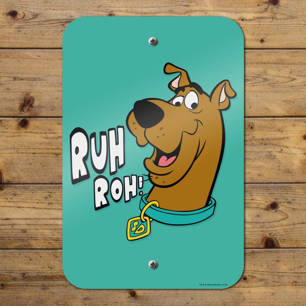Scooby-Doo Ruh Roh Funny Office Sign - Cartoon Home & Business Decor - Perfect for Work Desk, Man Cave, or Gift for Fans