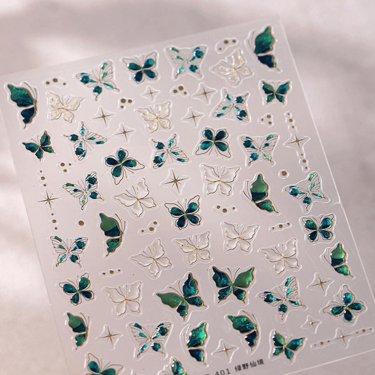 5D Blue Butterfly Nail Stickers - Self-Adhesive Spring Crystal Jelly Nail Art Decals for Manicure & Nail Decoration | Perfect for Parties, Weddings, and Everyday Glam