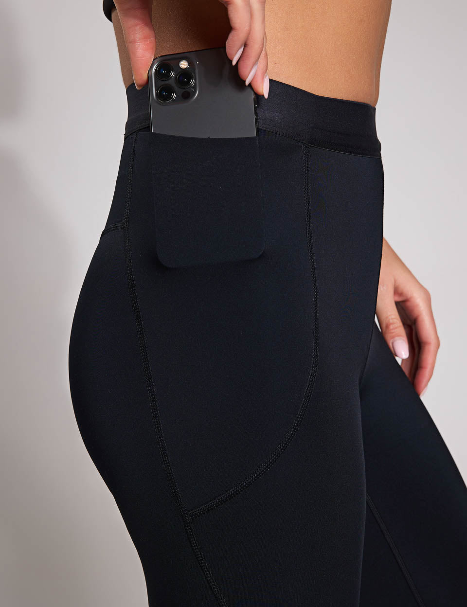 Novafly Women's High Waist Running Tights 25'' - Black - Moisture Wicking & Stretchy Workout Leggings for Yoga, Gym, and Outdoor Activities