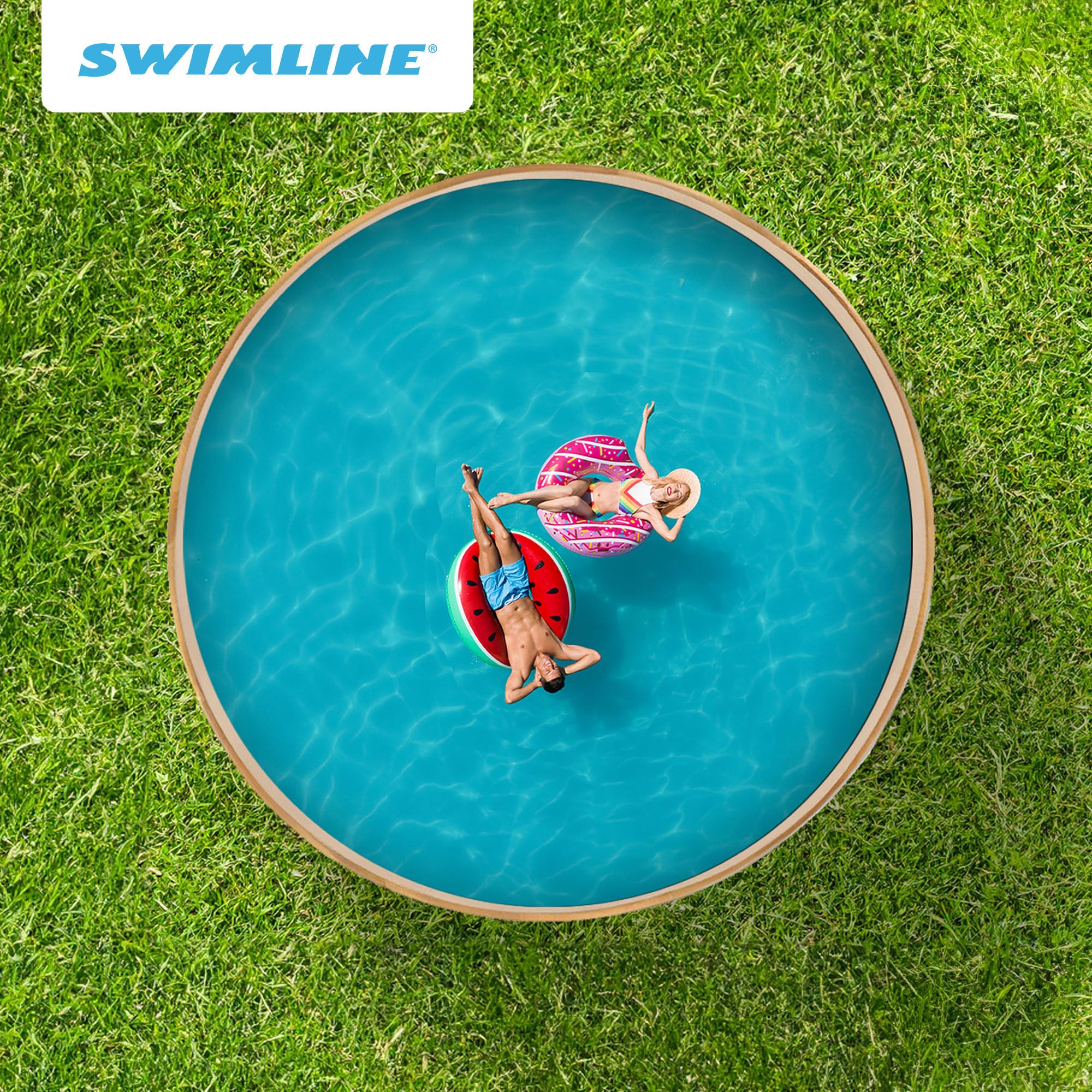 Swimline LI214820 21-Foot Solid Blue Round Above Ground Swimming Pool Overlap Liner - 20 Gauge Vinyl Liner for 48 to 52-Inch Pool Walls | Durable & Weather-Resistant for Backyard, Family Fun, Summer Parties