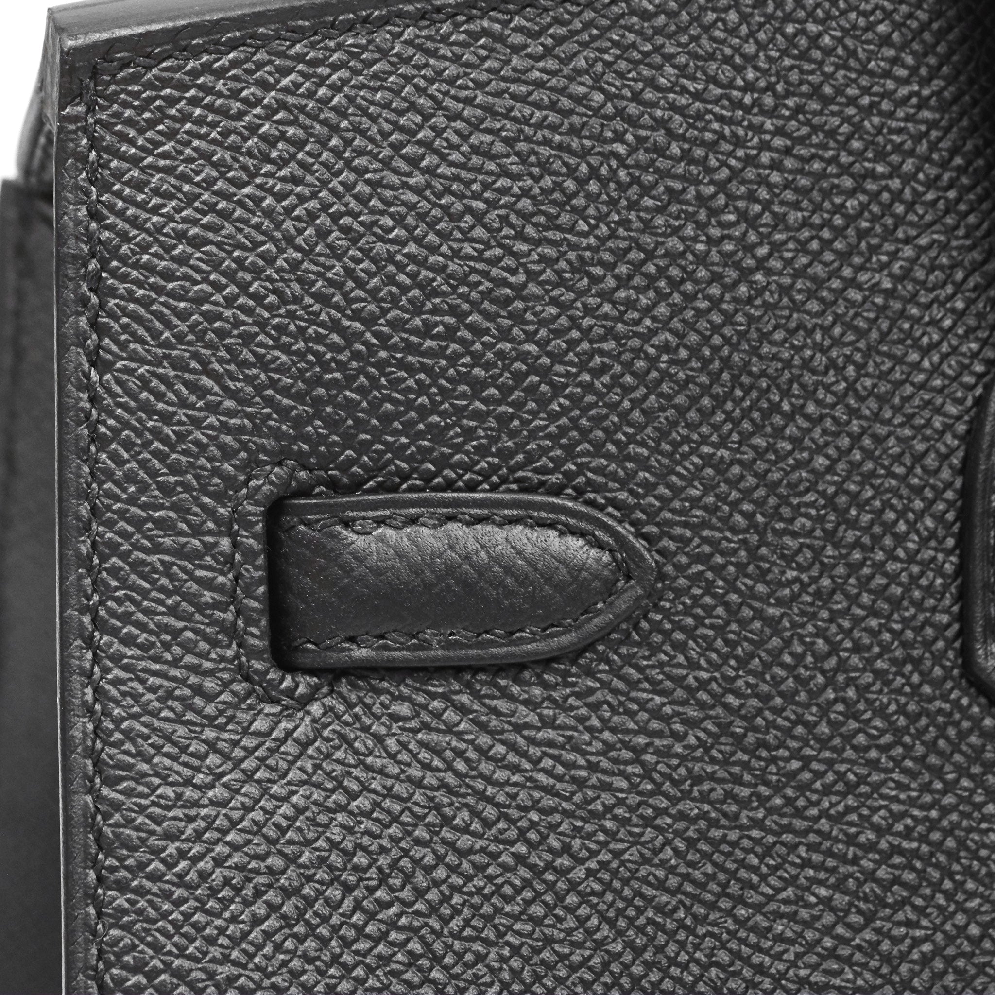 Authentic Hermes Birkin 25 Sellier Bag - Black Noir Epsom Leather with Palladium Hardware | Luxury Handbag for Women | Perfect for Work, Travel & Special Occasions