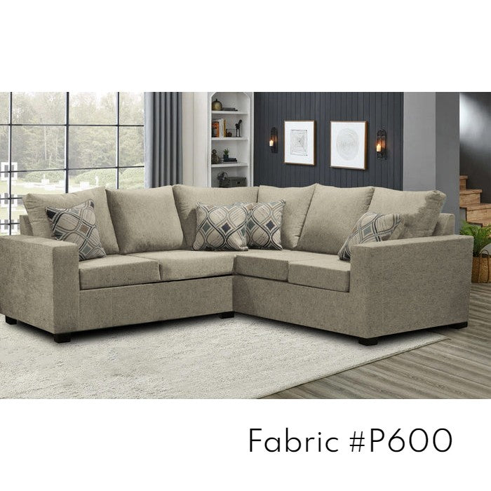 Premium Canadian-Made 2x2 Sectional Sofa with 17 Fabric Choices - Perfect for Living Rooms, Family Gatherings & Cozy Home Decor