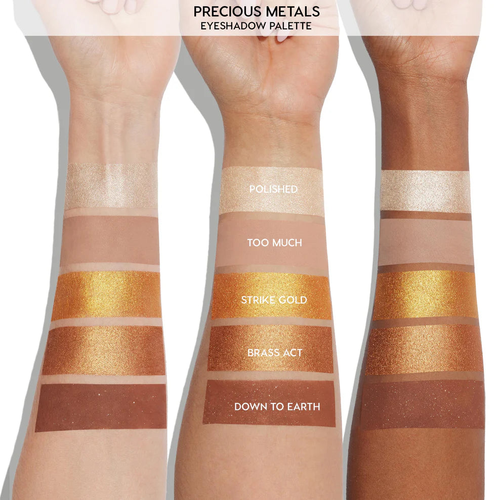 ColourPop Precious Metals Eyeshadow Palette - Highly Pigmented, Long-Lasting Metallic Shades for Everyday & Party Makeup | Perfect for Daytime Glam & Night Out Looks