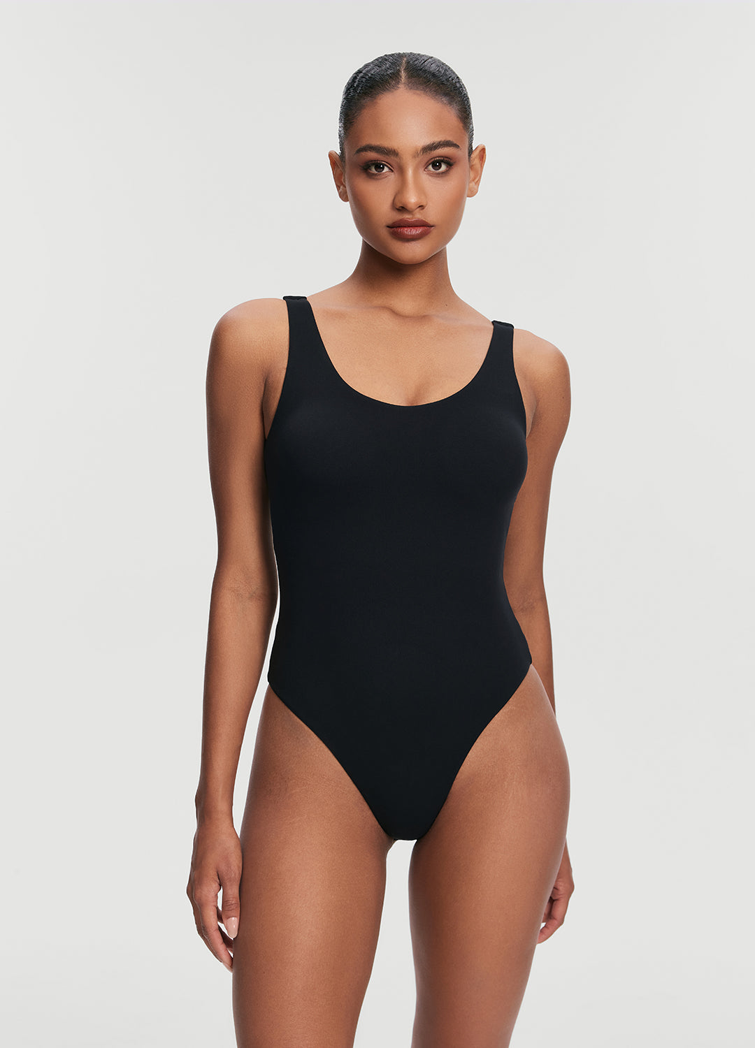 Scoop Back Bodysuit for Women - Stretchy Comfortable Seamless Tank Top - Perfect for Layering, Workout & Everyday Wear