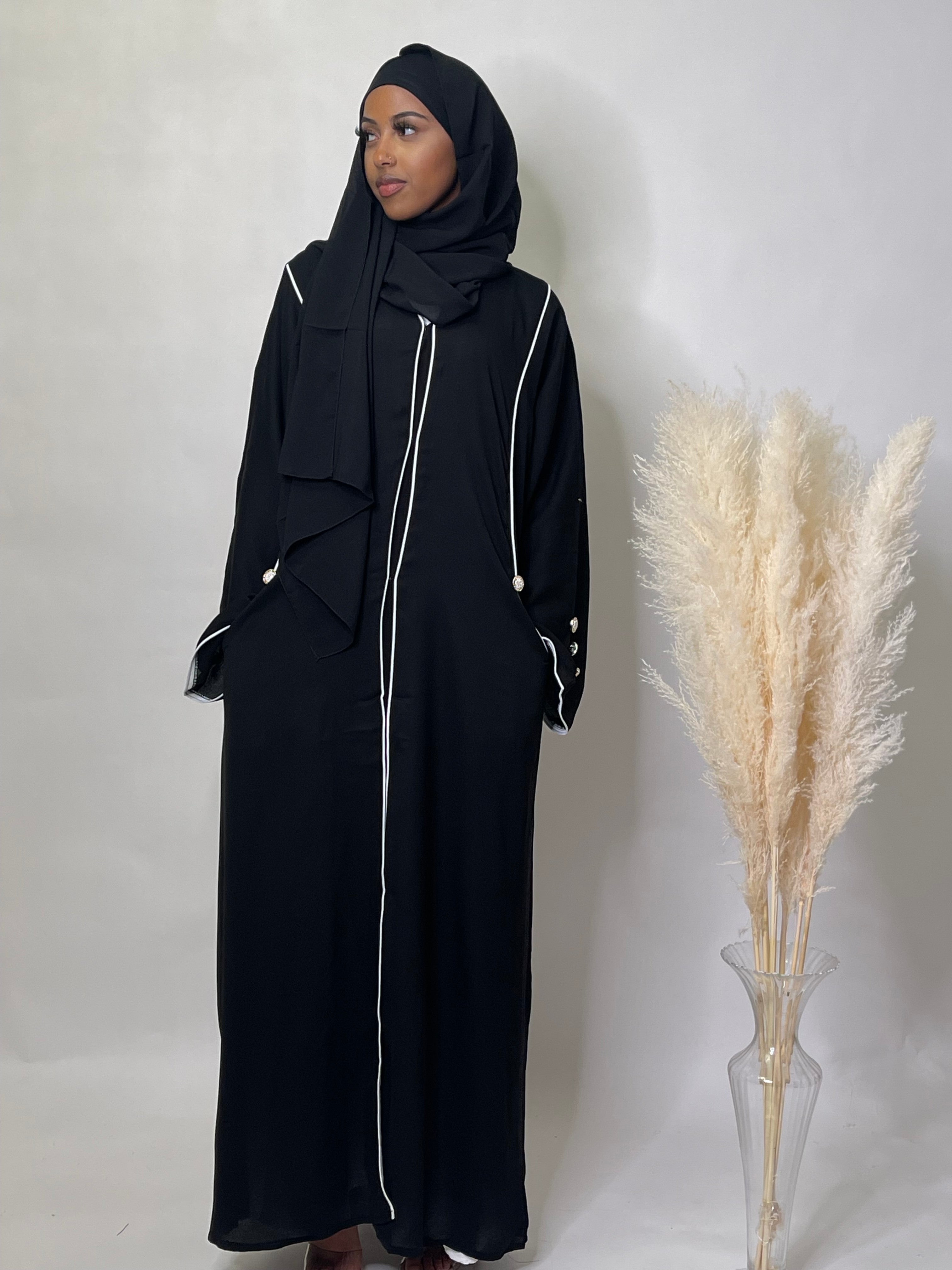 Hold My Phone Pocket Abaya - Stylish & Functional Islamic Dress for Women - Perfect for Prayer, Work & Everyday Wear