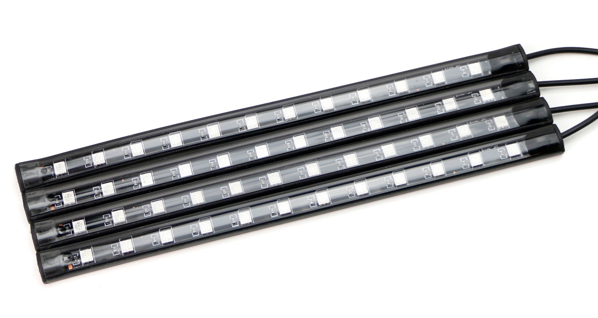 4-Piece Blue LED Ambient Car Lighting Kit - 9 LED Lights for Interior Decoration (5V USB Powered) - Perfect for Night Driving & Car Customization