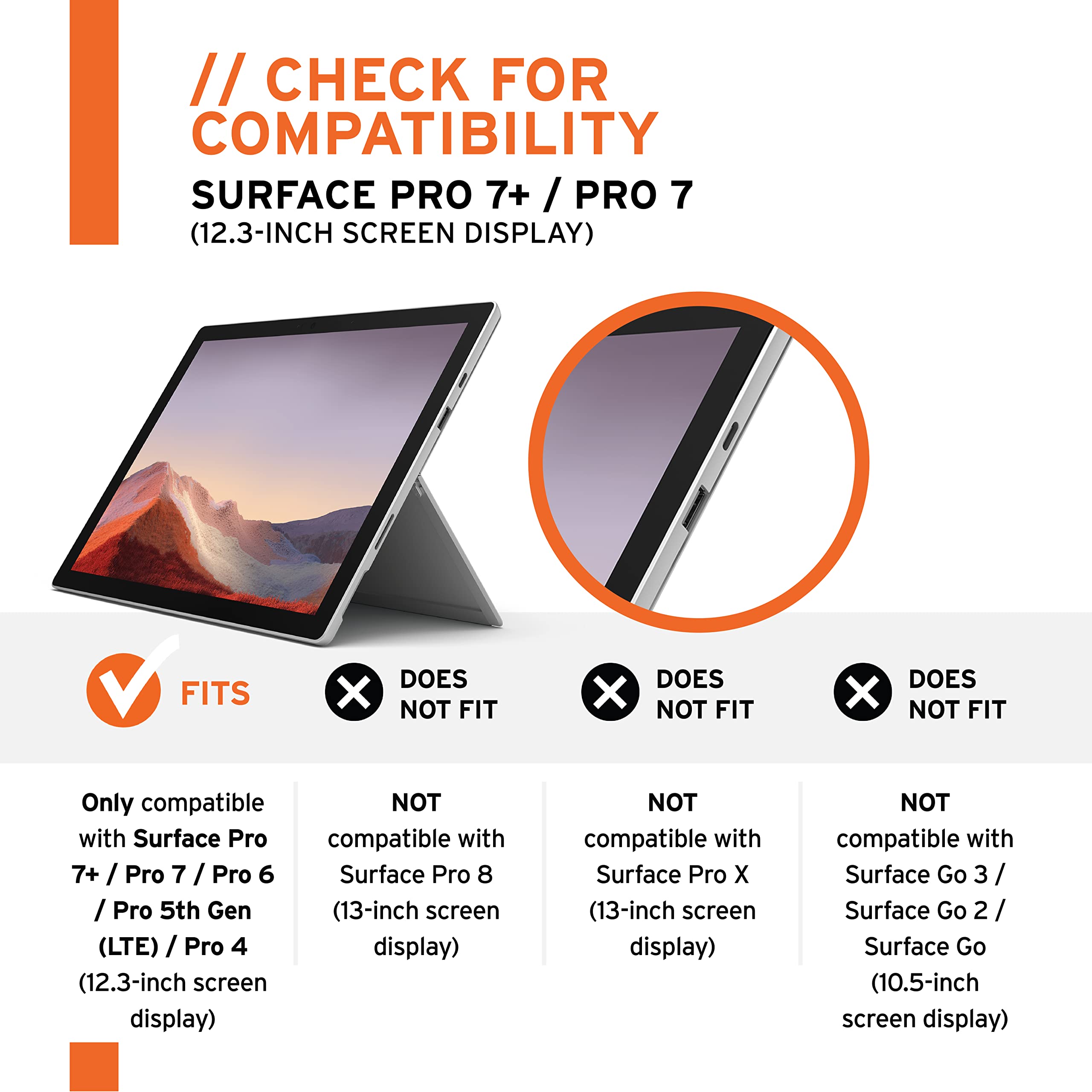 URBAN ARMOR GEAR UAG Military Drop Tested Rugged Case for Microsoft Surface Pro 7 Plus/7/6/5th Gen (2017)/4 - Plasma Series with Hand Strap & Shoulder Strap [Ice] - Perfect for Travel, Business & Outdoor Adventures