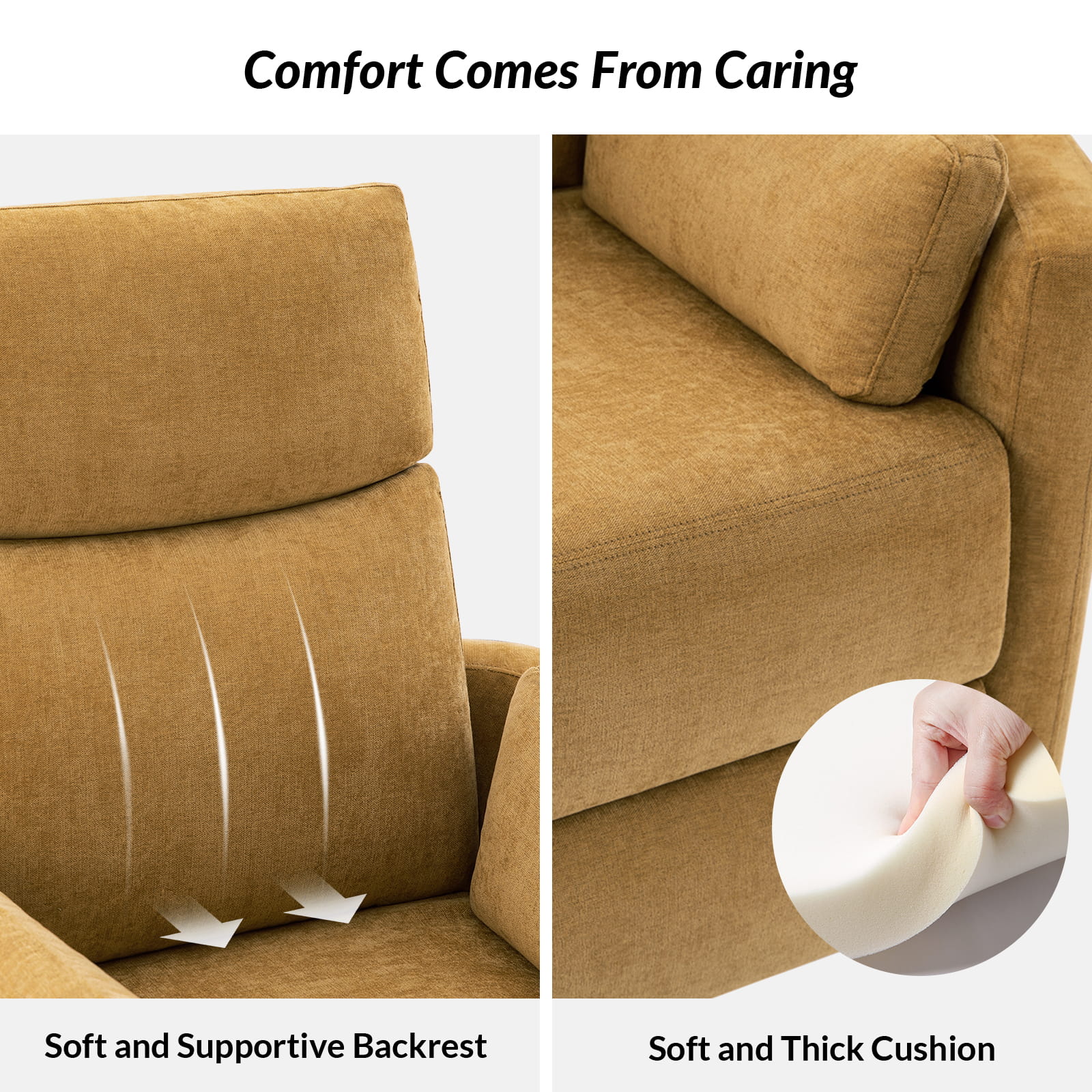 Monica Swivel Rocker Power Recliner Chair with Adjustable Headrest & Lumbar Support - Optional Removable Pillows - Perfect for Living Room, Home Theater & Relaxation