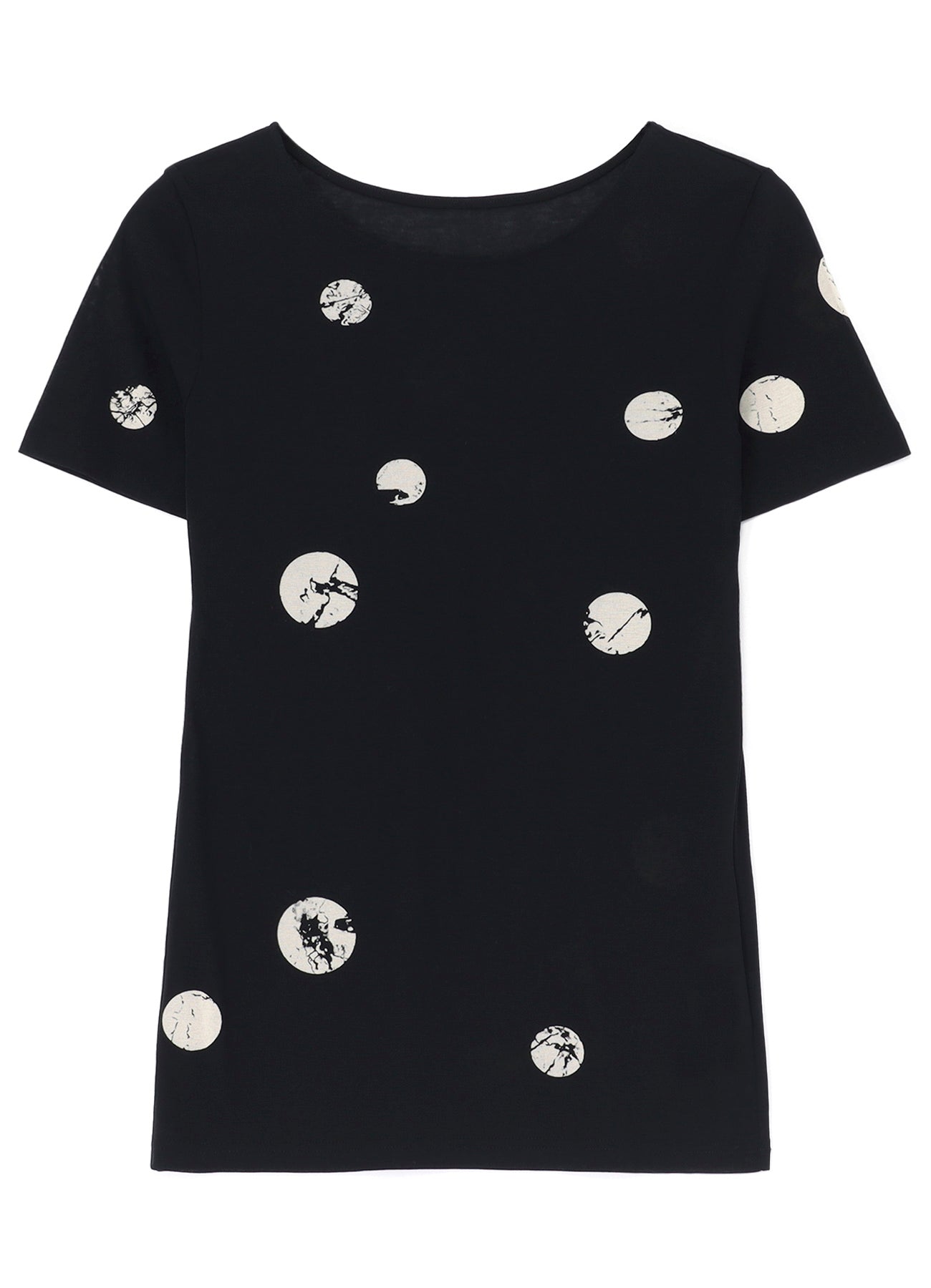 Discharging Dot Short Sleeve Round Neck T-Shirt - Casual Comfort for Everyday Wear, Gym, and Outdoor Activities