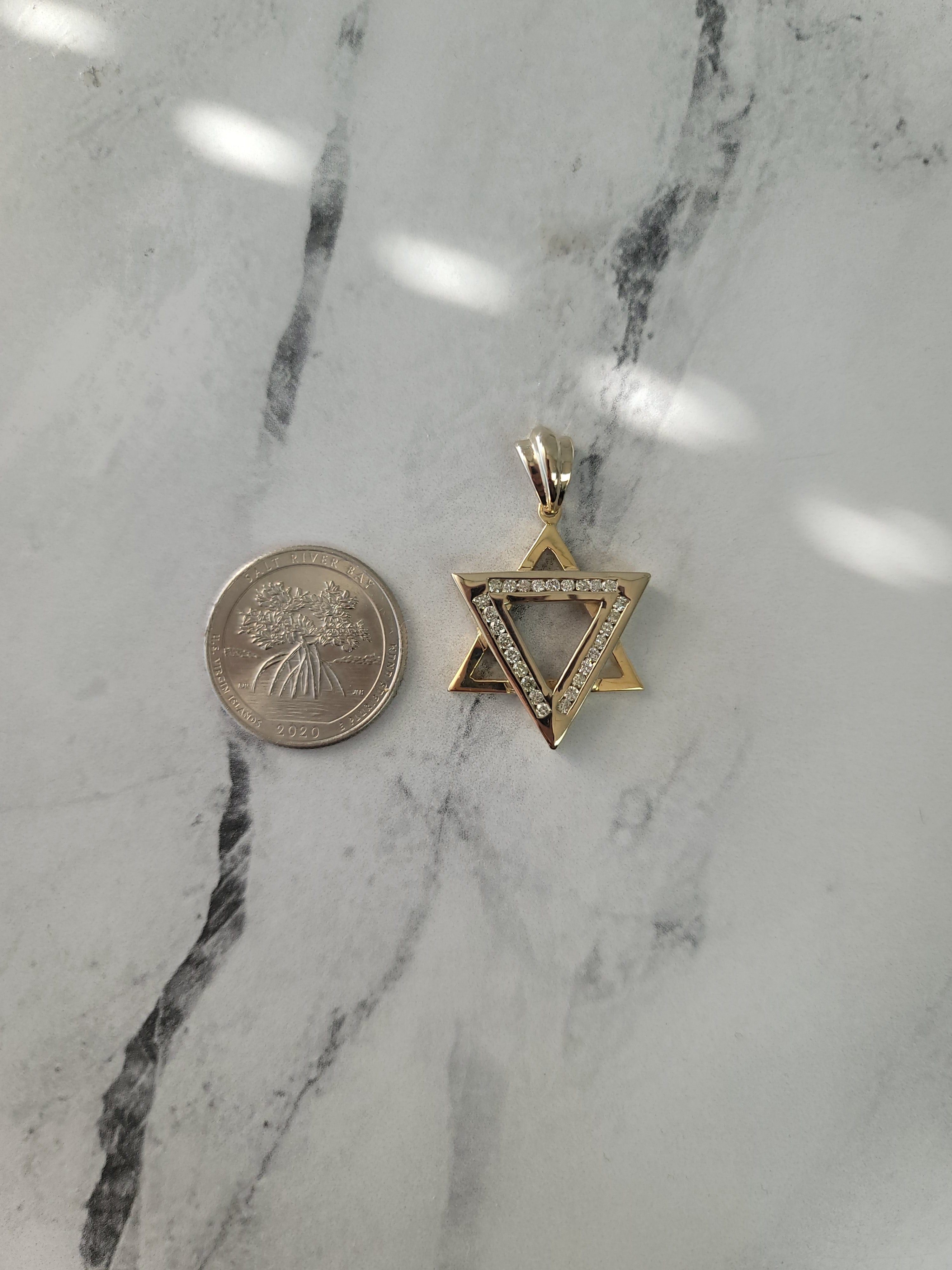 Polished Jewish Star of David Necklace - Sterling Silver or Gold Pendant for Men & Women - Perfect for Hanukkah, Bar Mitzvah & Jewish Holiday Gifts