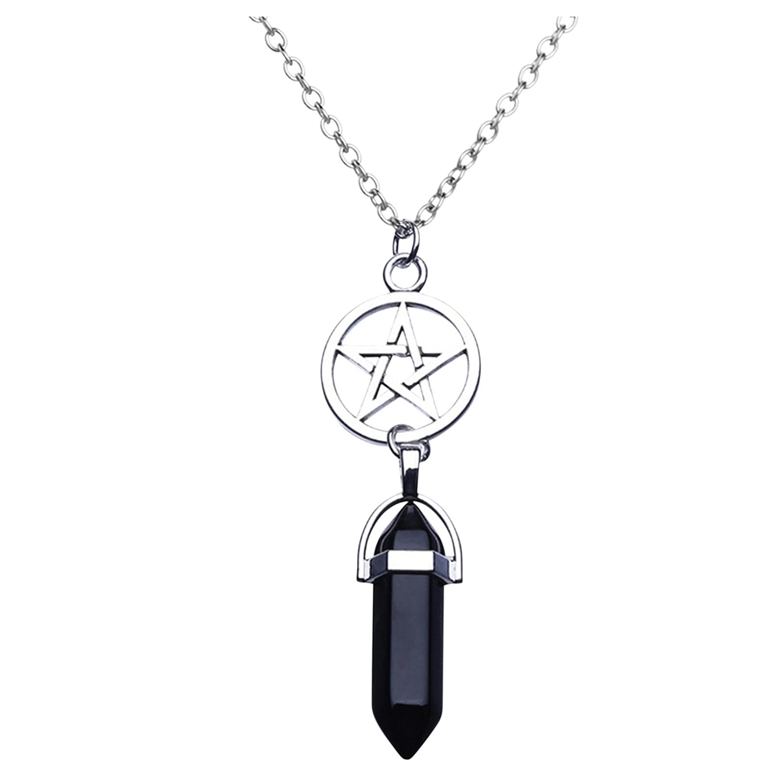 Hexagonal Crystal Necklace - Chakra Healing Stone Pendant for Women & Men | Spiritual Jewelry Gift for Birthday, Meditation & Energy Balancing