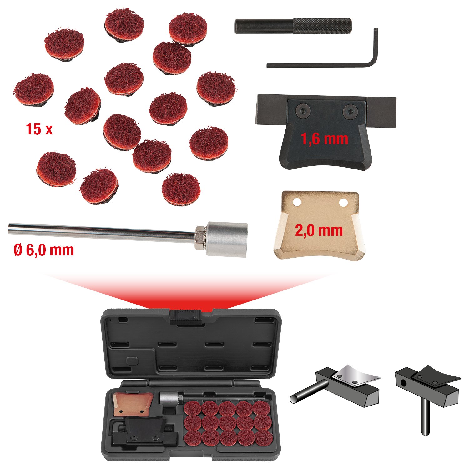 KS TOOLS 150.1585 20-Piece Oil Sump and Cleaning Set, Universal Size, Clear - Ideal for Automotive Maintenance and Engine Care