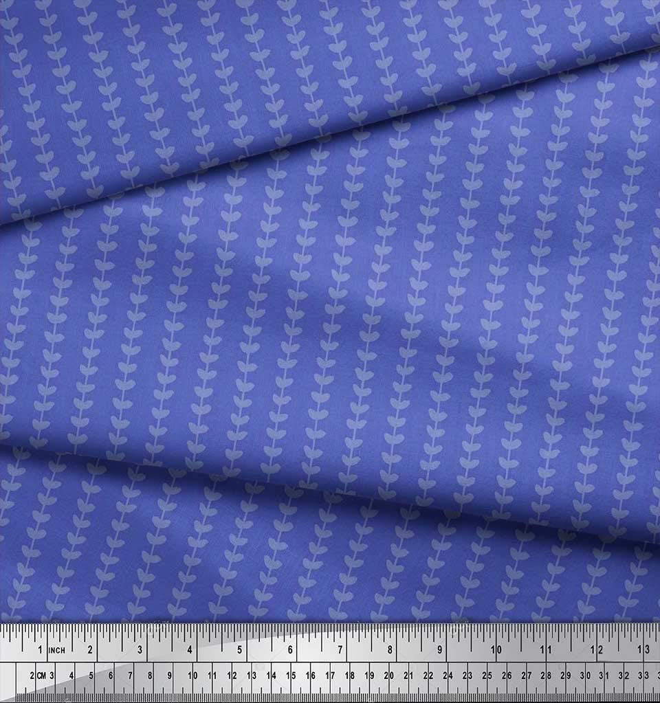 Soimoi Moss Georgette Brown Fabric by The Yard - 42 Inch Wide Stripe & Leaves Printed Fabric for Dresses, Curtains & Home Decor - Artistic Modern Fusion Fabric for Sewing Projects