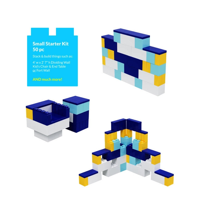 EverBlock Small Starter Kit - Modular Building Blocks for Kids & Adults - STEM Educational Toys for Creative Play at Home, School, or Office