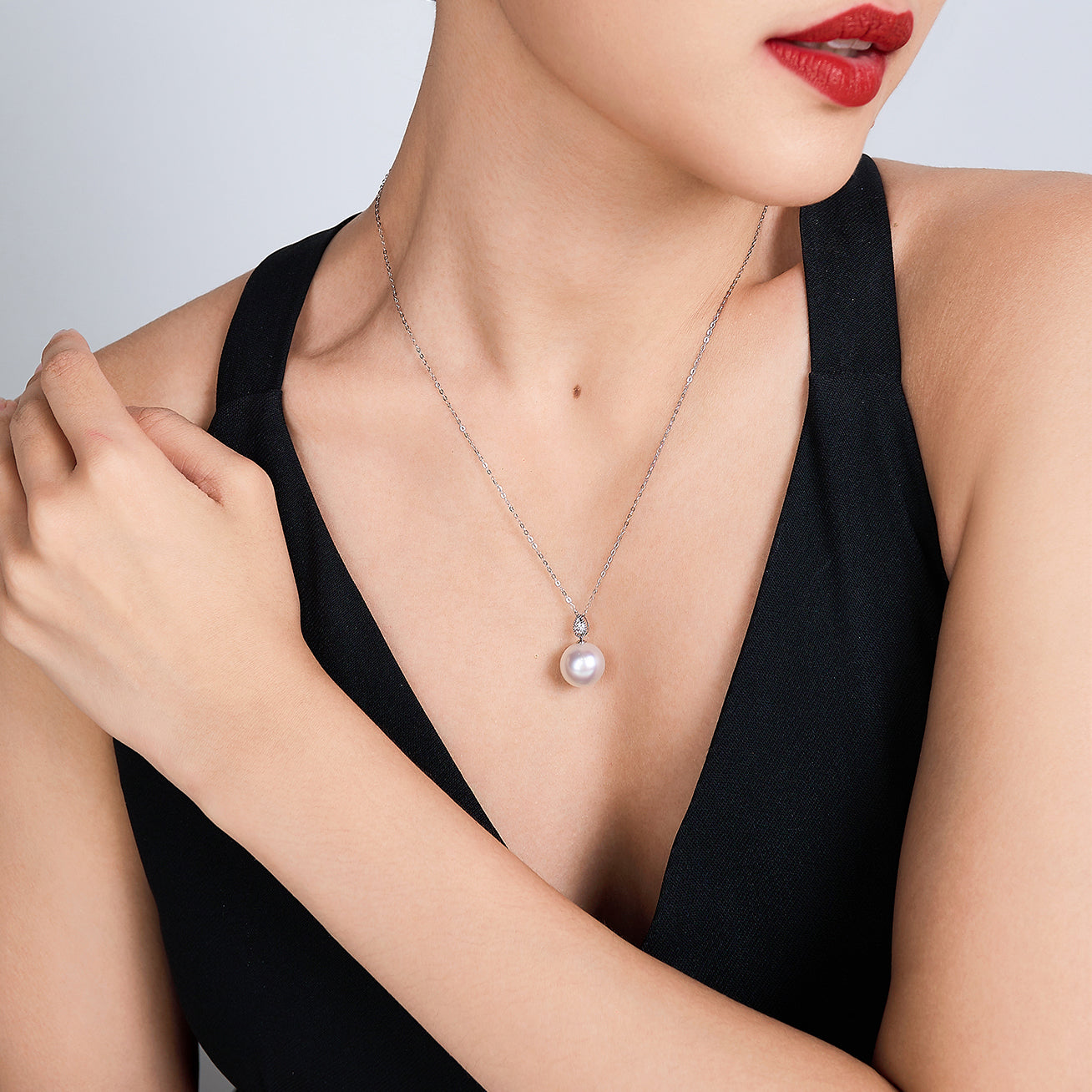 18K Solid Gold Australian White South Sea Pearl Necklace - Elegant Jewelry Gift for Women (KN00231) | Perfect for Weddings, Anniversaries & Special Occasions
