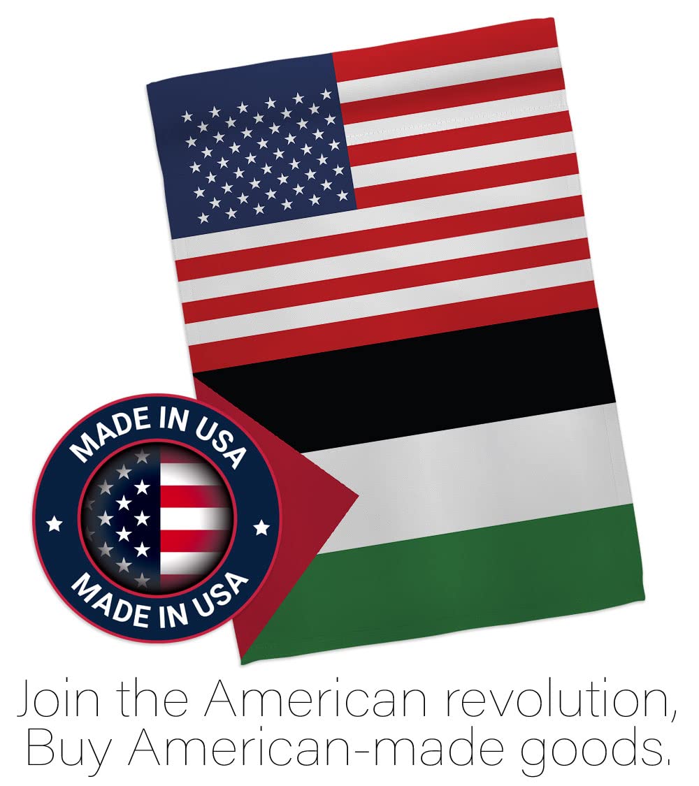 Americana Home & Garden Palestine US Friendship House Flag - Double-Sided Outdoor Yard Decoration, Made in USA - Perfect for Garden, Patio, International Events & Country-Themed Parties