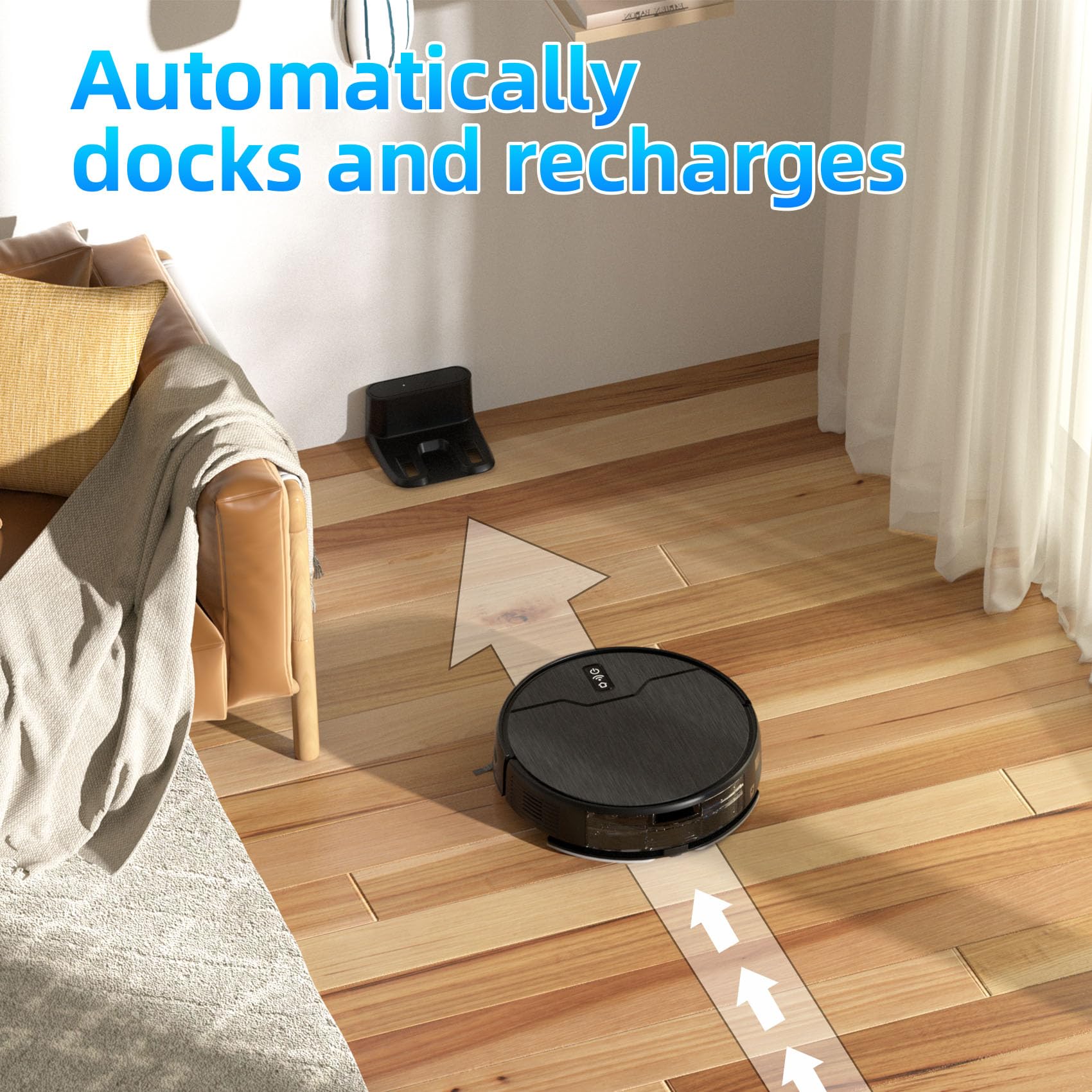Smart Robot Vacuum and Mop Combo with 6 Cleaning Modes | 3000Pa Strong Suction | Self-Charging | WiFi/App/Alexa Control | Large Dustbin & Water Tank | Ideal for Hard Floors, Carpets & Pet Hair | Perfect for Daily Home Cleaning & Pet Owners