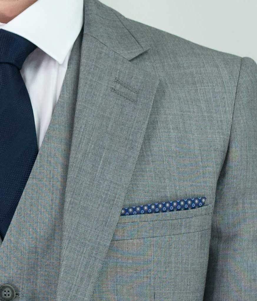 Cavani Reegan Slim Fit Grey Three Piece Suit for Men | Business Formal Wear | Wedding, Office & Special Occasion Outfit