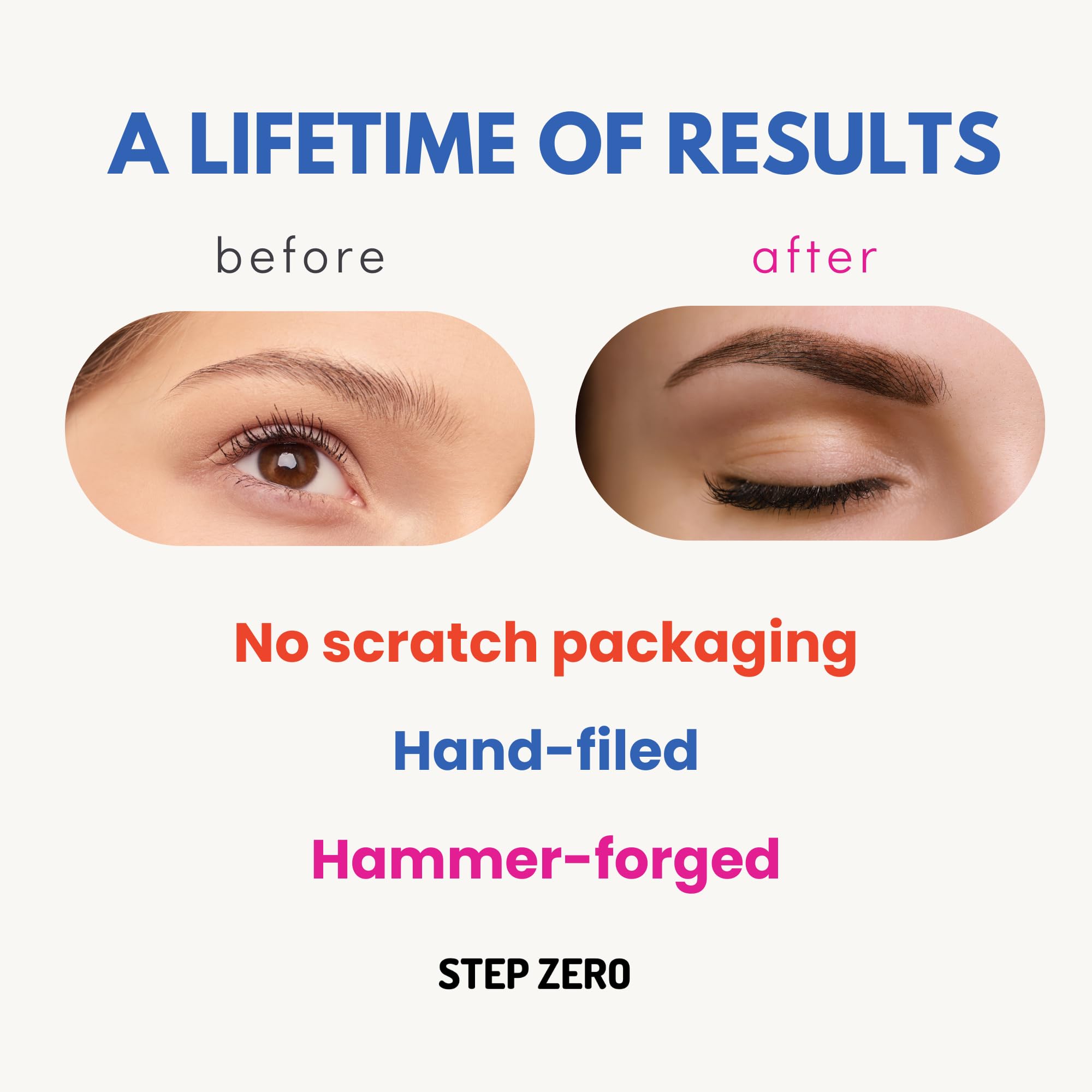 Premium Slant Tip Tweezers with Crystals - Stainless Steel Eyebrow Tweezers for Ingrown Hairs & Splinters - Unisex Grooming Tool for Women & Men by STEP ZERO (Champagne Silver) - Perfect for Eyebrow Shaping, Facial Hair Removal & First Aid Kits