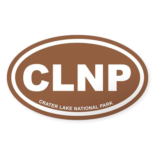 Clear - Crater Lake National Park Euro Oval Sticker