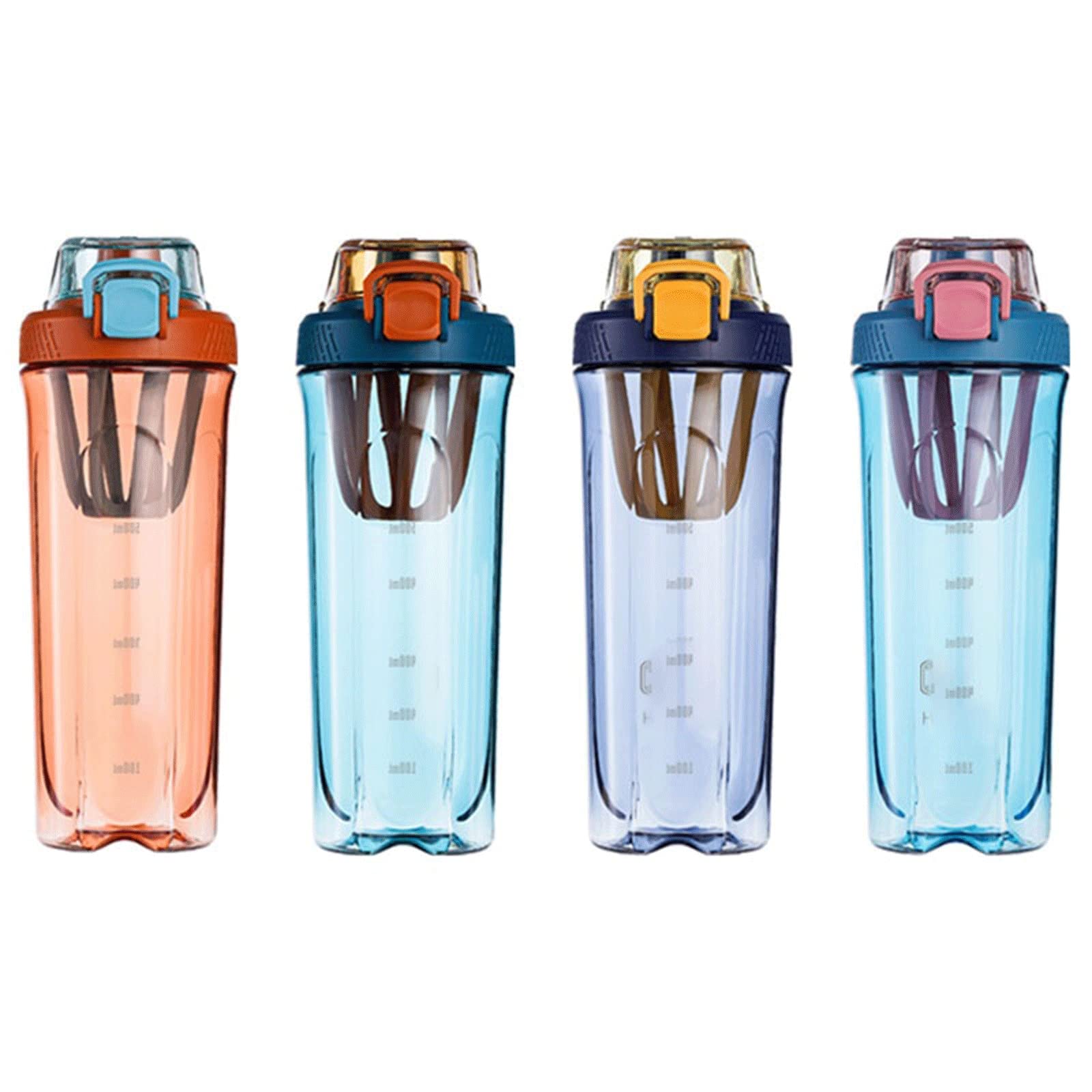Premium BPA-Free Protein Shaker Cup with Mixing Ball - Large Capacity Sports Water Bottle for Gym, Travel & Fitness - Orange (Ideal for Protein Shakes, Pre-Workout & Post-Workout Drinks)