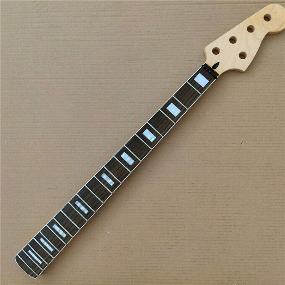 WHYSFX 20 Fret Maple Electric Guitar Neck with Rosewood Fingerboard - 5 String Bass Replacement Part for Professional Musicians & DIY Projects - Perfect for Rock, Jazz & Studio Recording