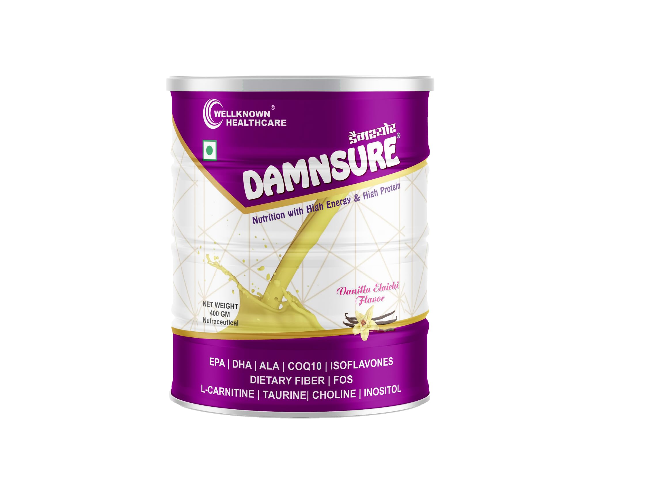 DamnSure High Protein Drink - Premium Whey Protein Shake for Muscle Recovery & Energy Boost | Ideal for Post-Workout, Fitness, and Active Lifestyle