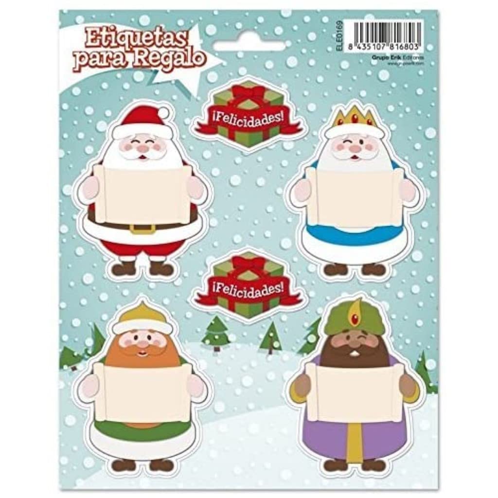 Official Kings and Santa Christmas Stickers - Self-Adhesive Holiday Labels for Food, Gifts & School Supplies | Perfect for Holiday Decorations, Gift Wrapping & Classroom Activities
